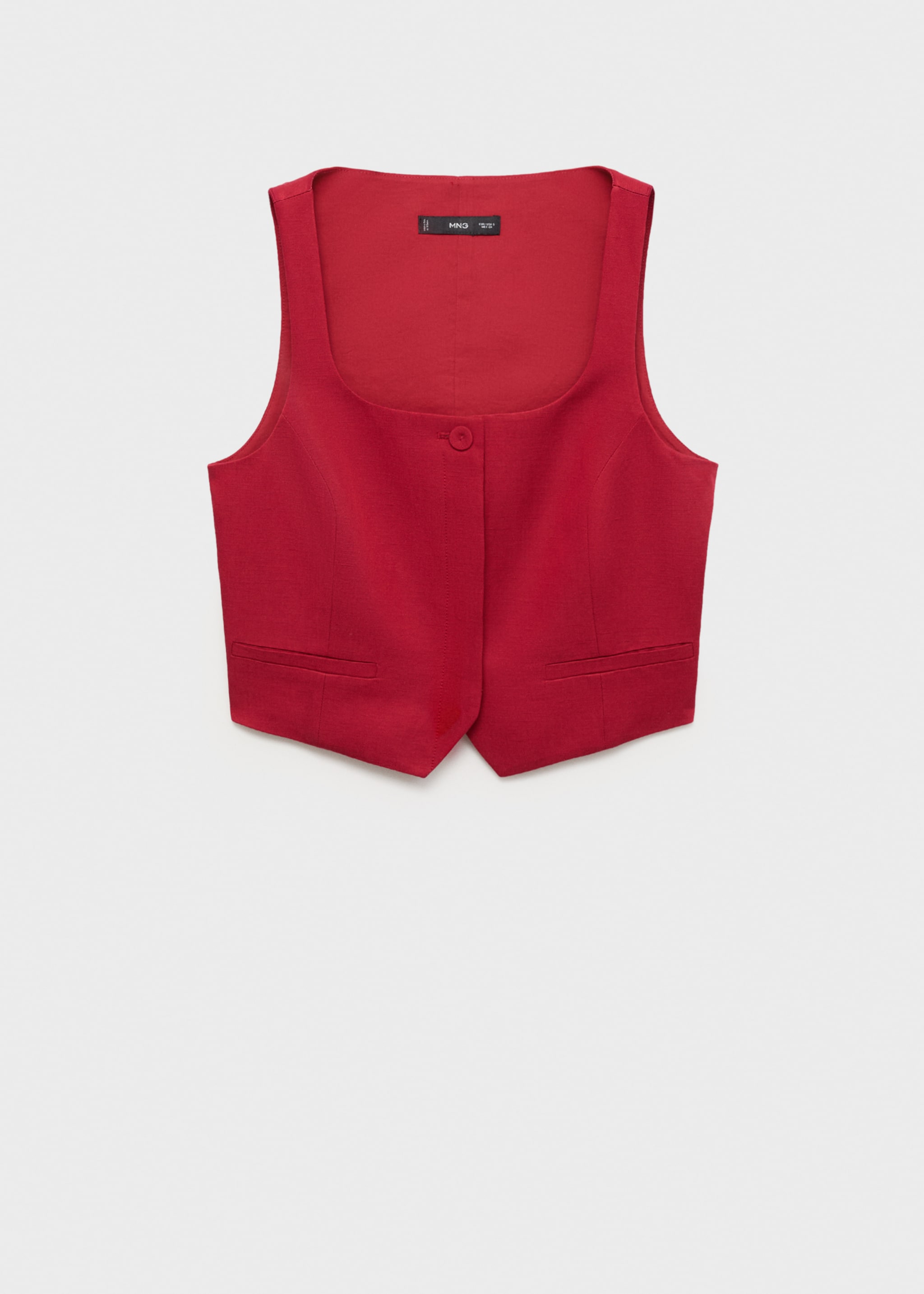 Linen-blend suit waistcoat - Article without model