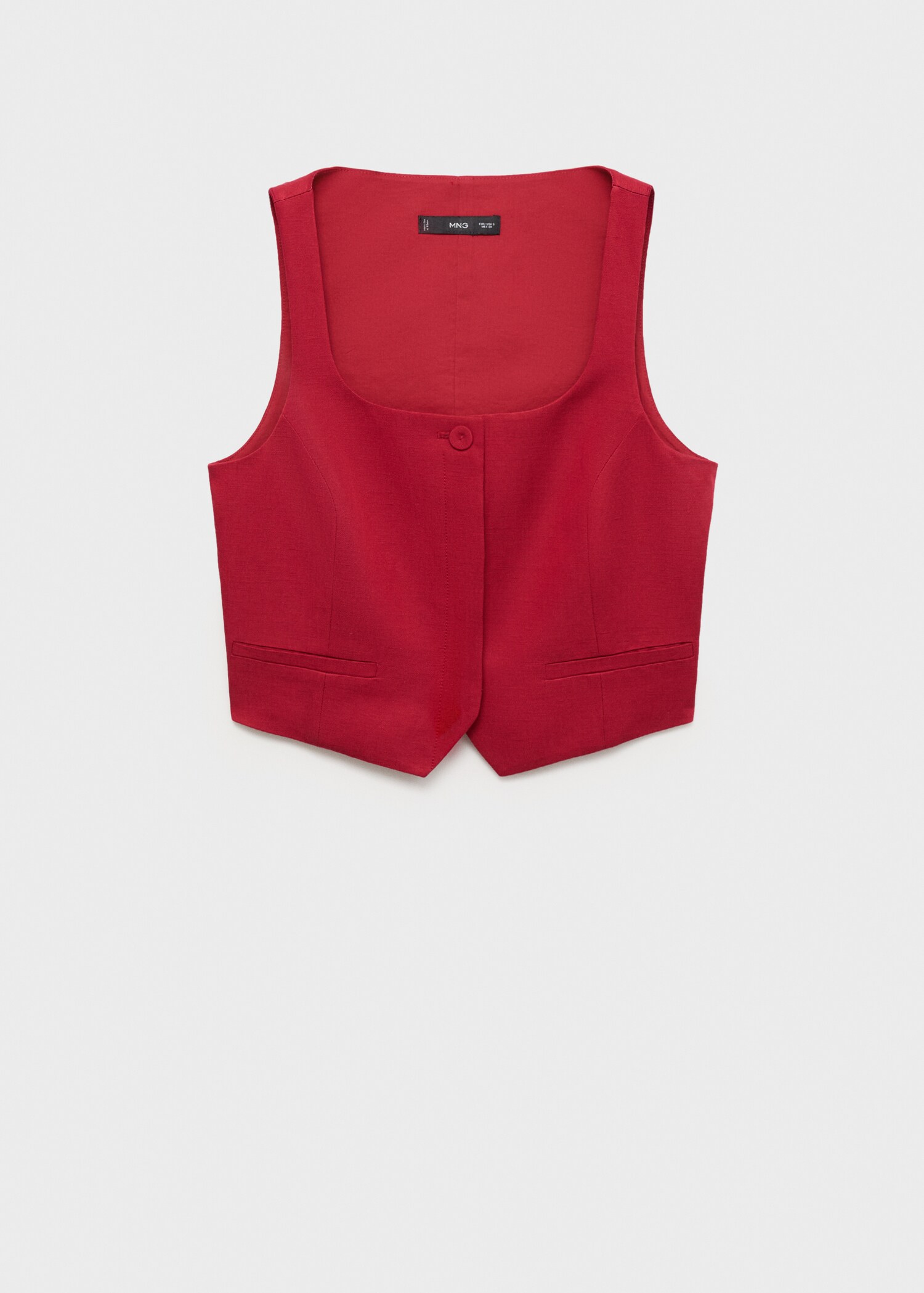 Linen-blend suit waistcoat - Article without model