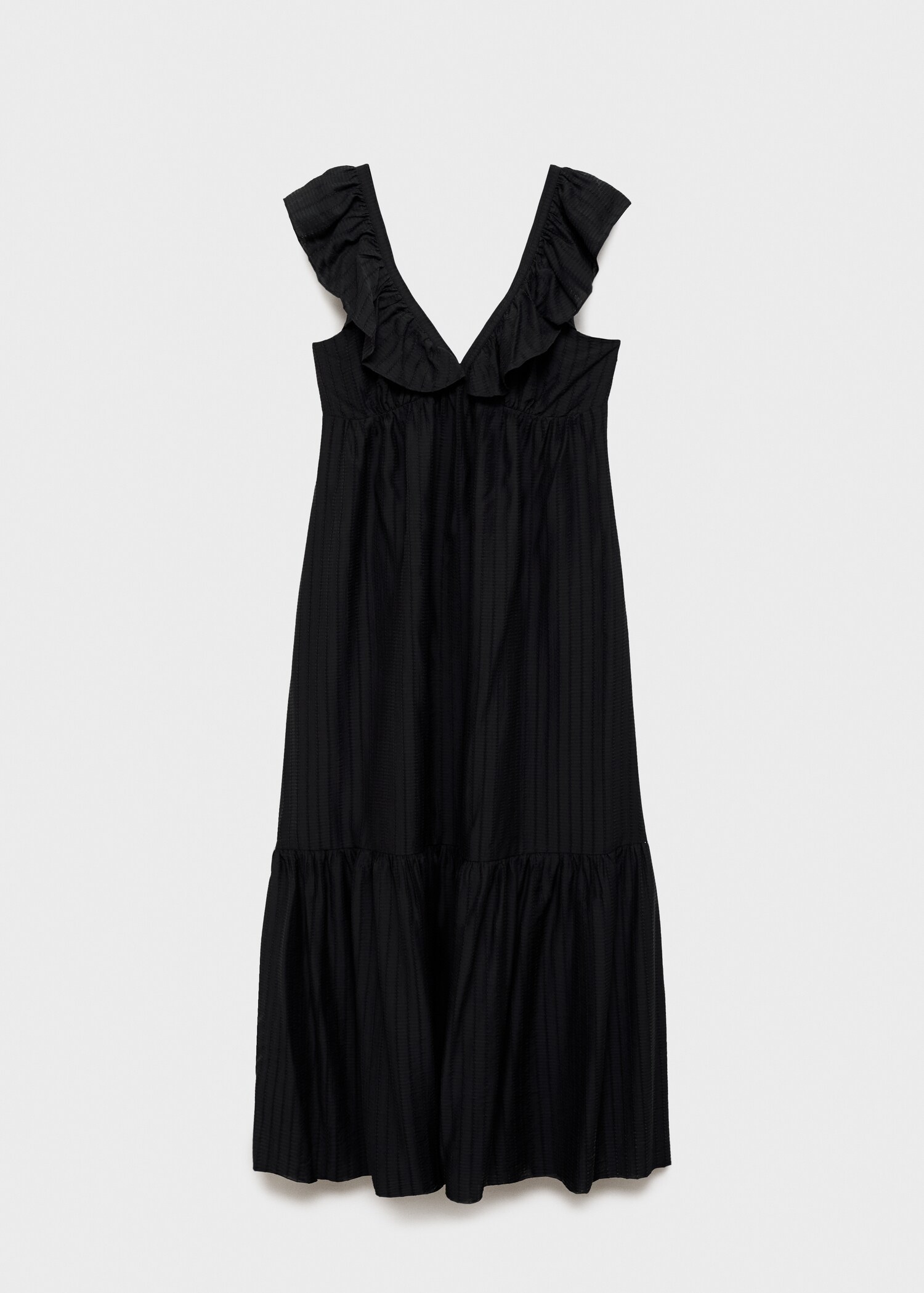 Long dress with ruffle neckline - Article without model