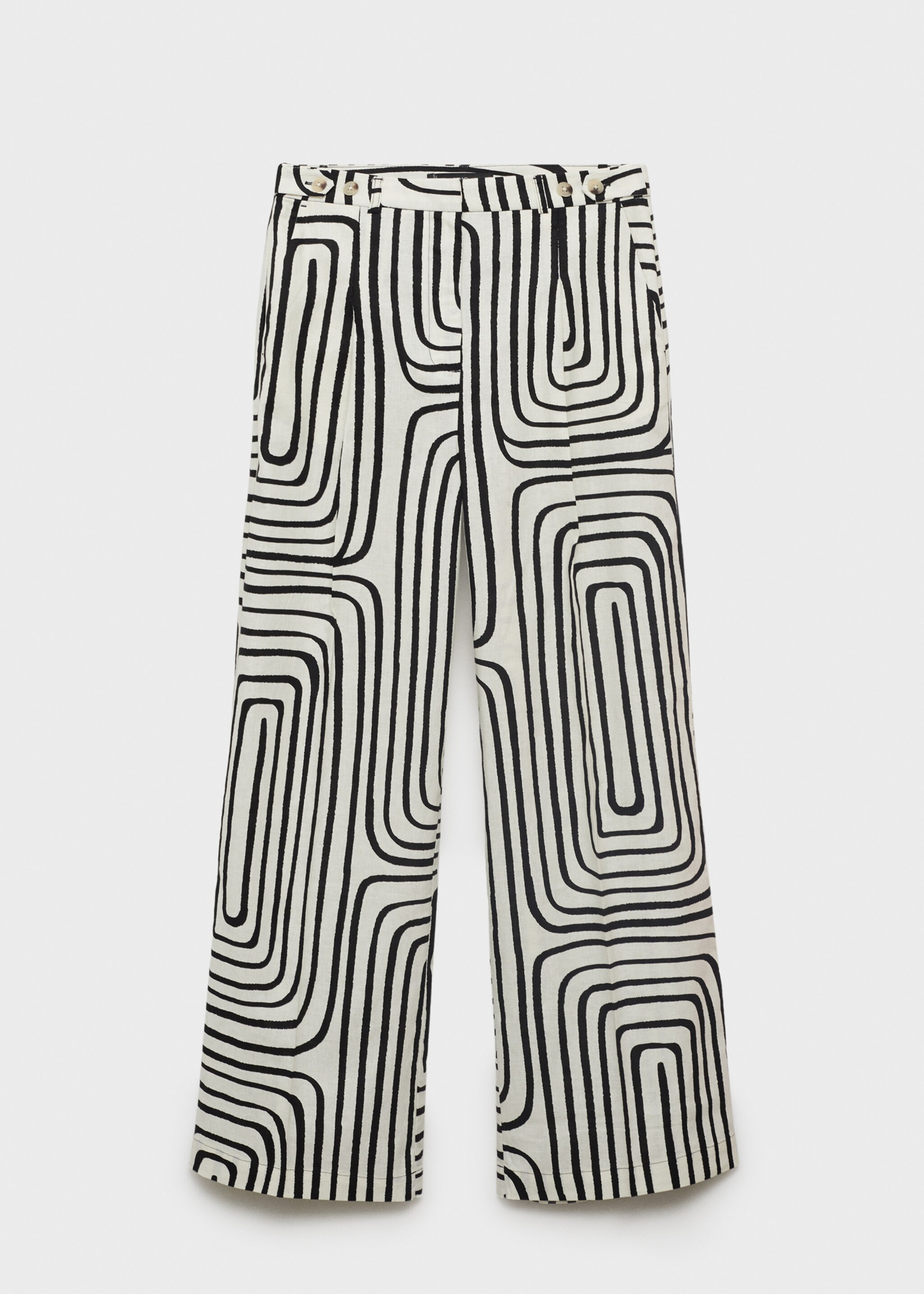 Pantalon lin imprimé géométrique - Article sans modèle