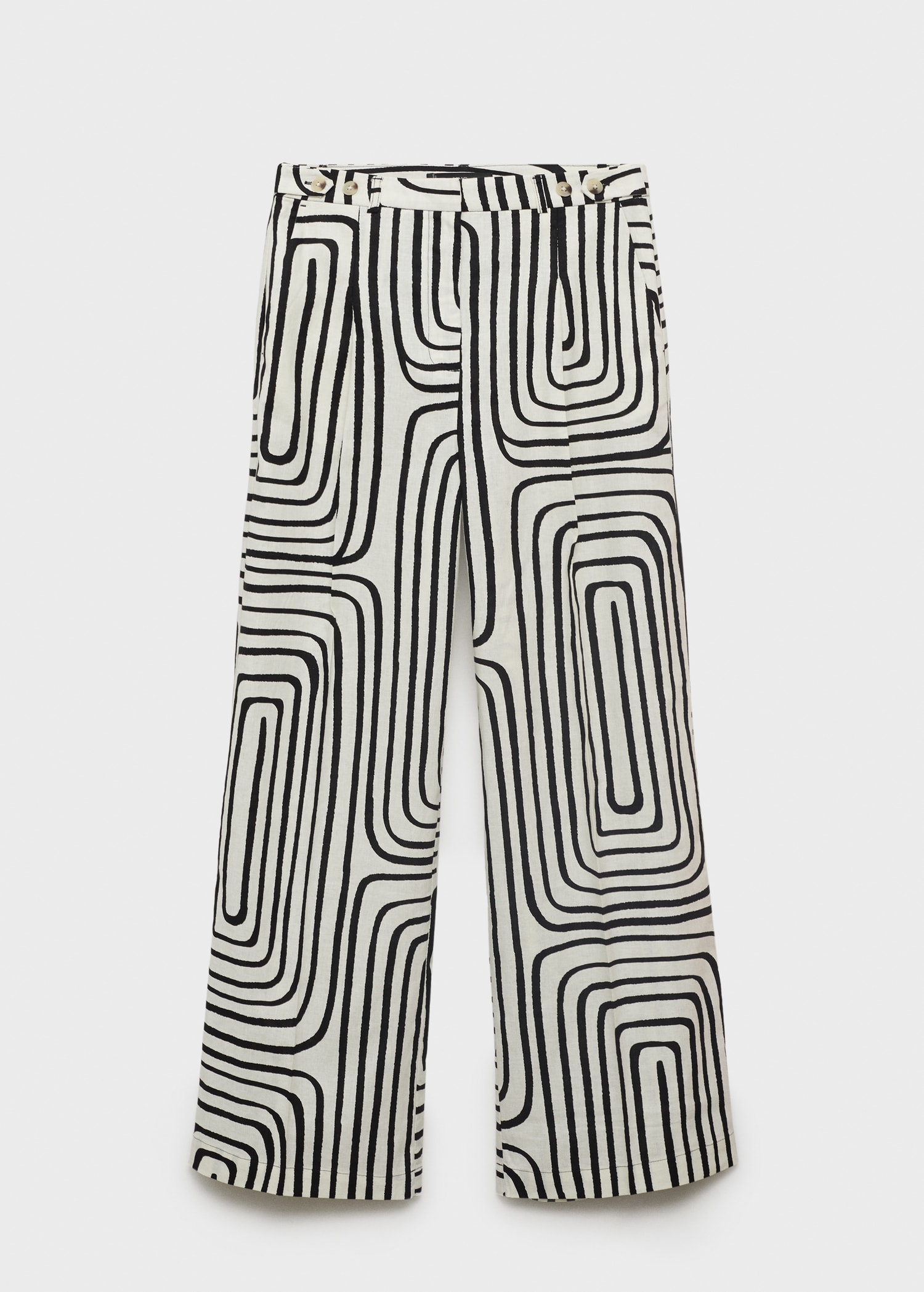 Pantalon lin imprimé géométrique - Article sans modèle