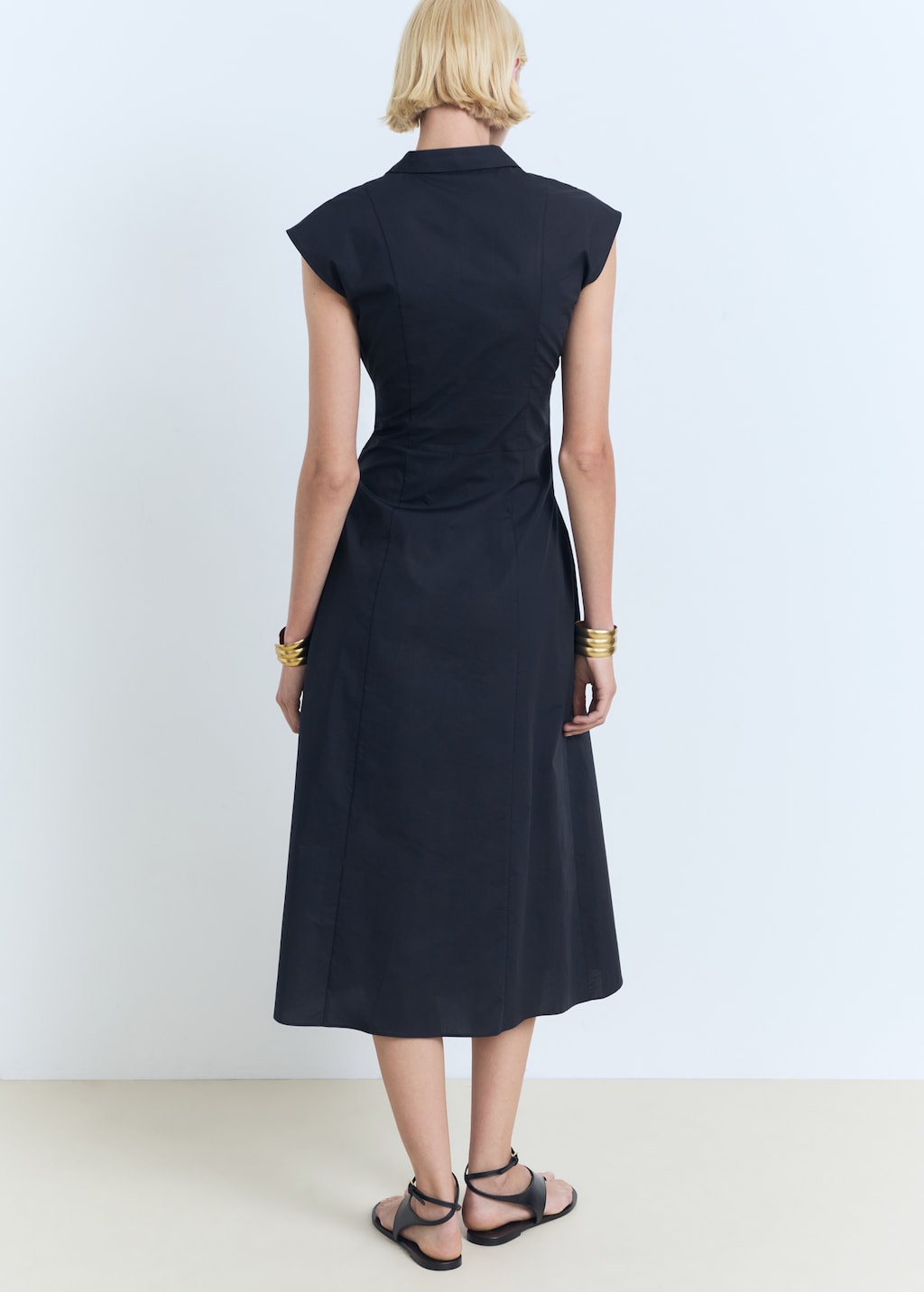 Knot detail shirt dress