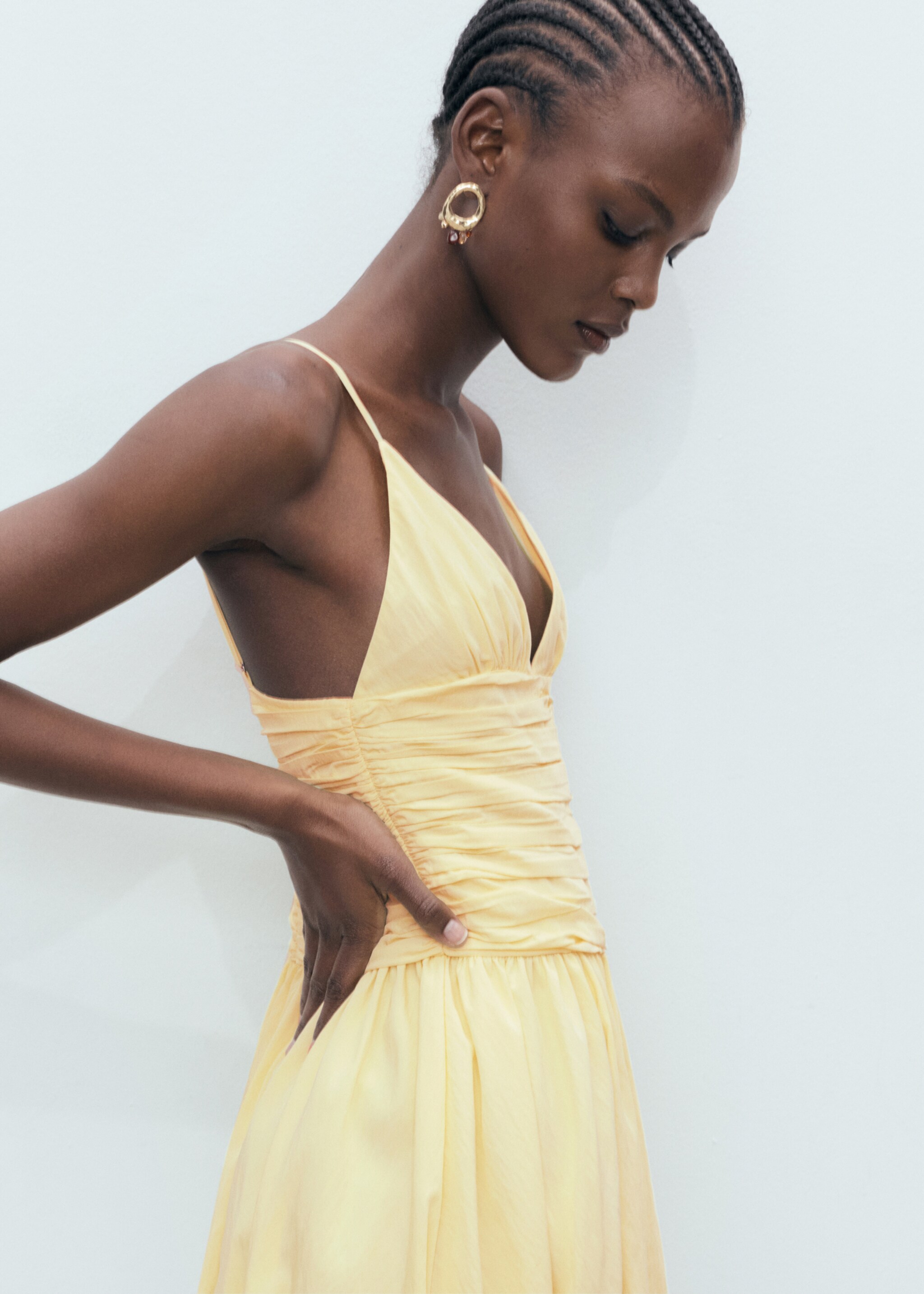 Gathered balloon dress - Details of the article 6