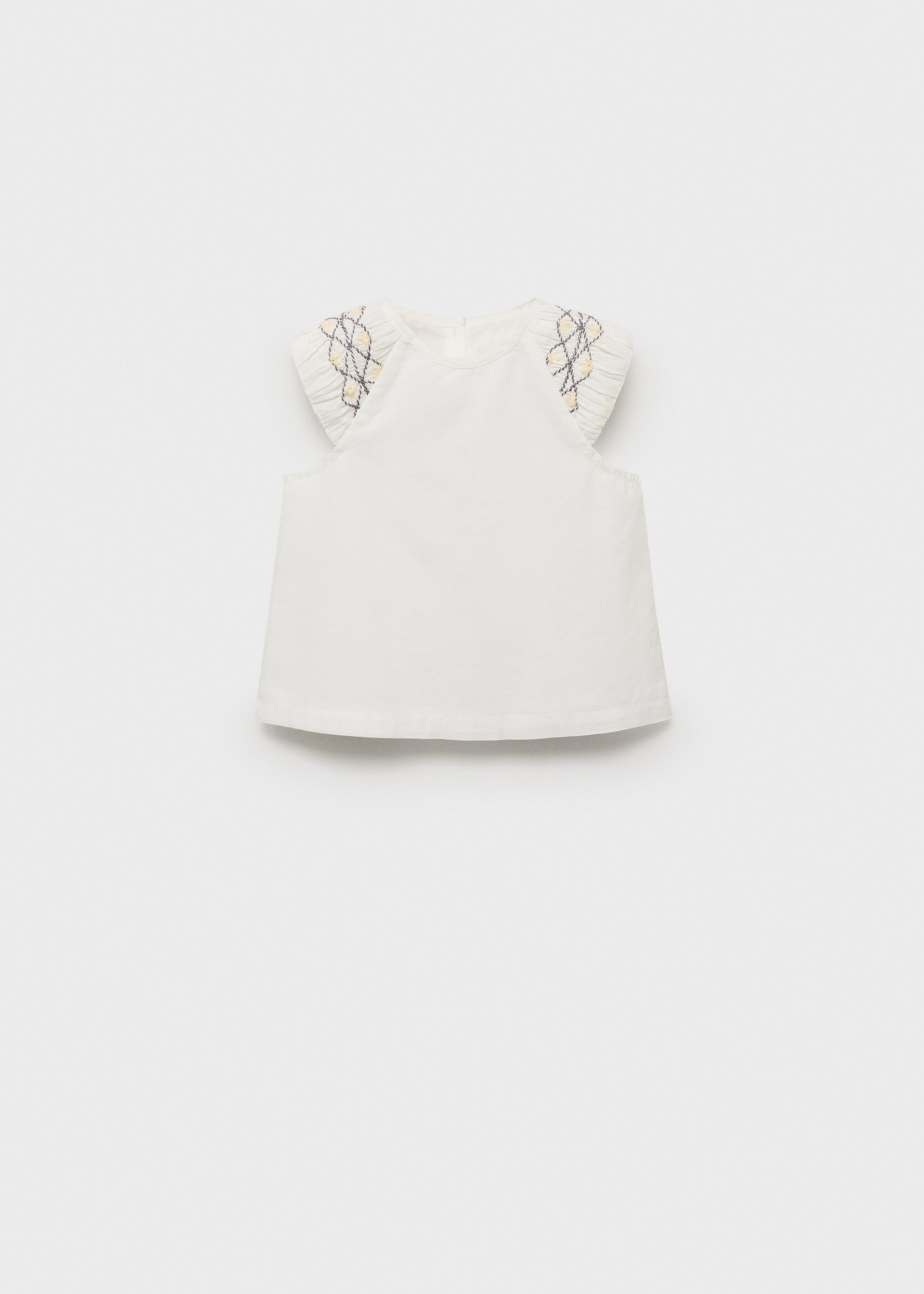 Baumwollbluse mit Stickereien - Artikel ohne Model