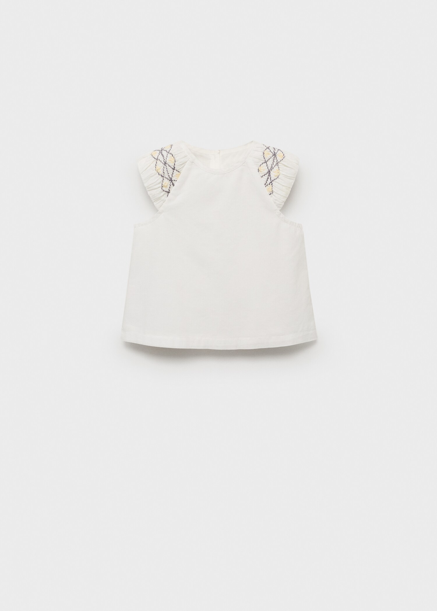 Baumwollbluse mit Stickereien - Artikel ohne Model