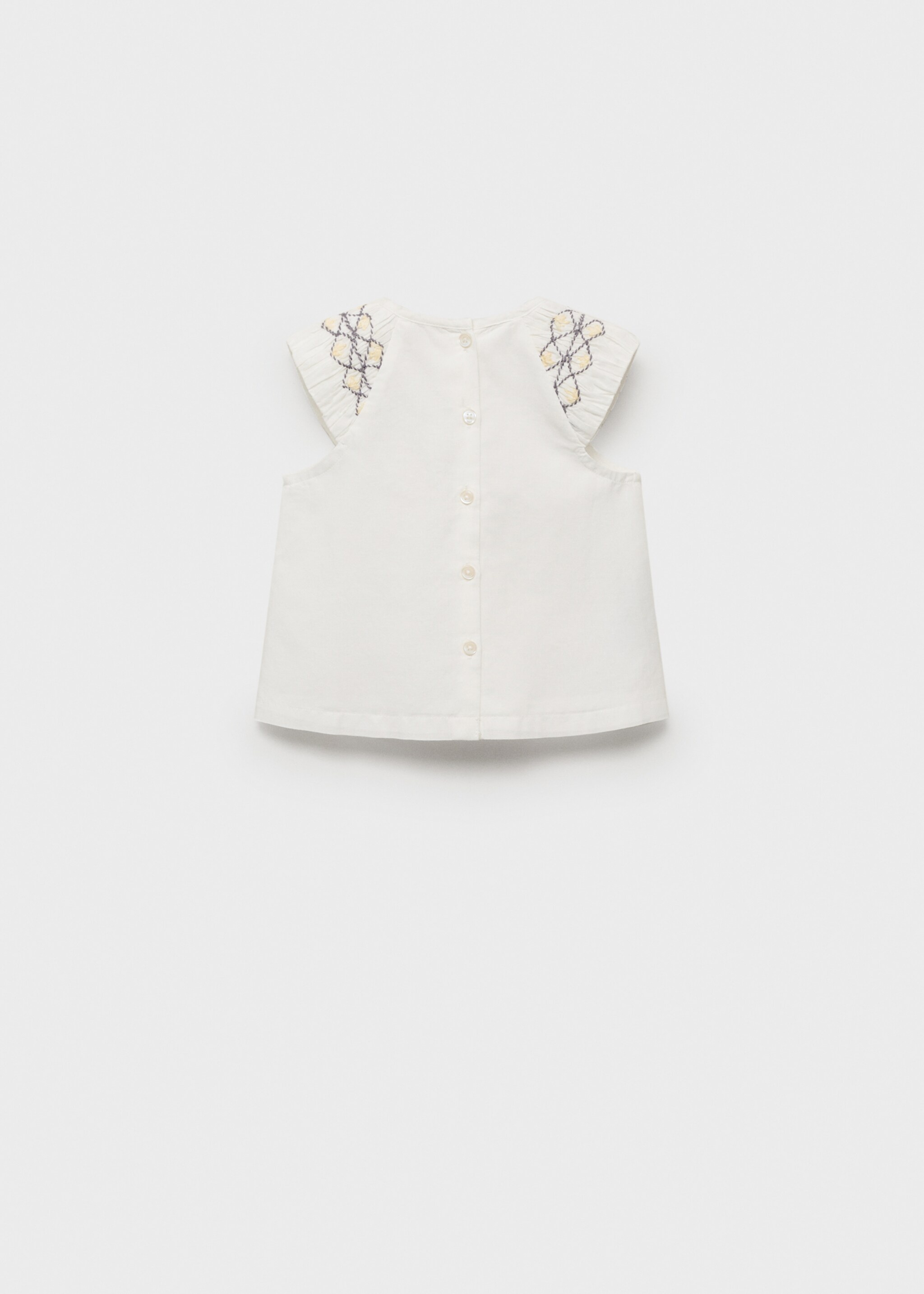 Baumwollbluse mit Stickereien - Rückseite des Artikels