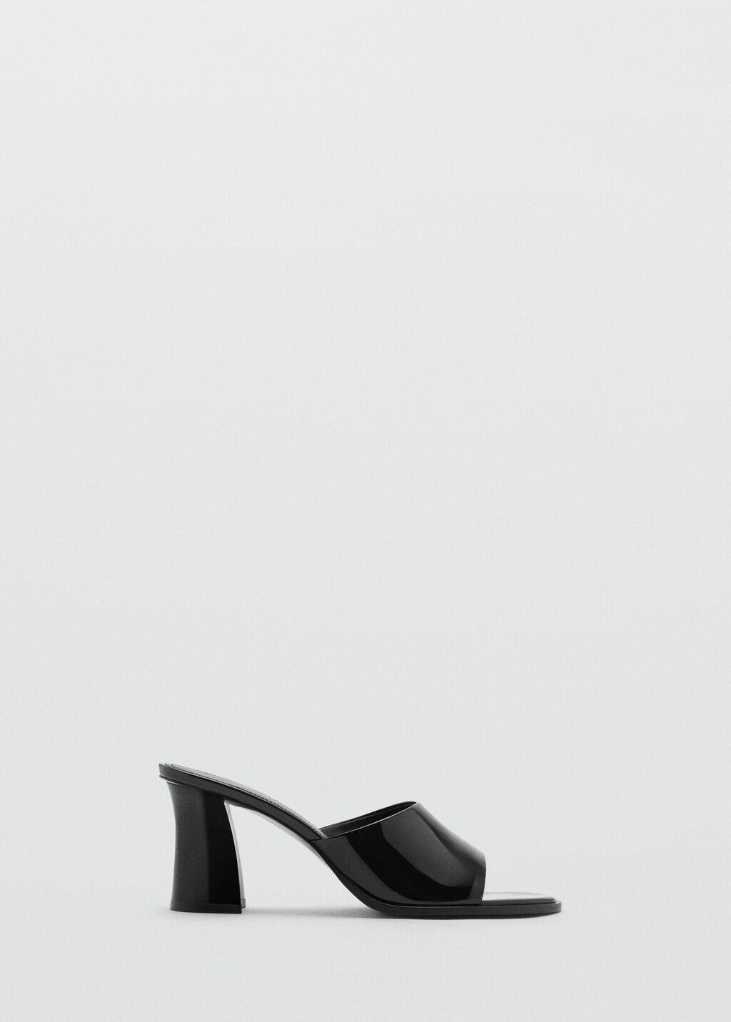 Patent leather high-heeled sandals