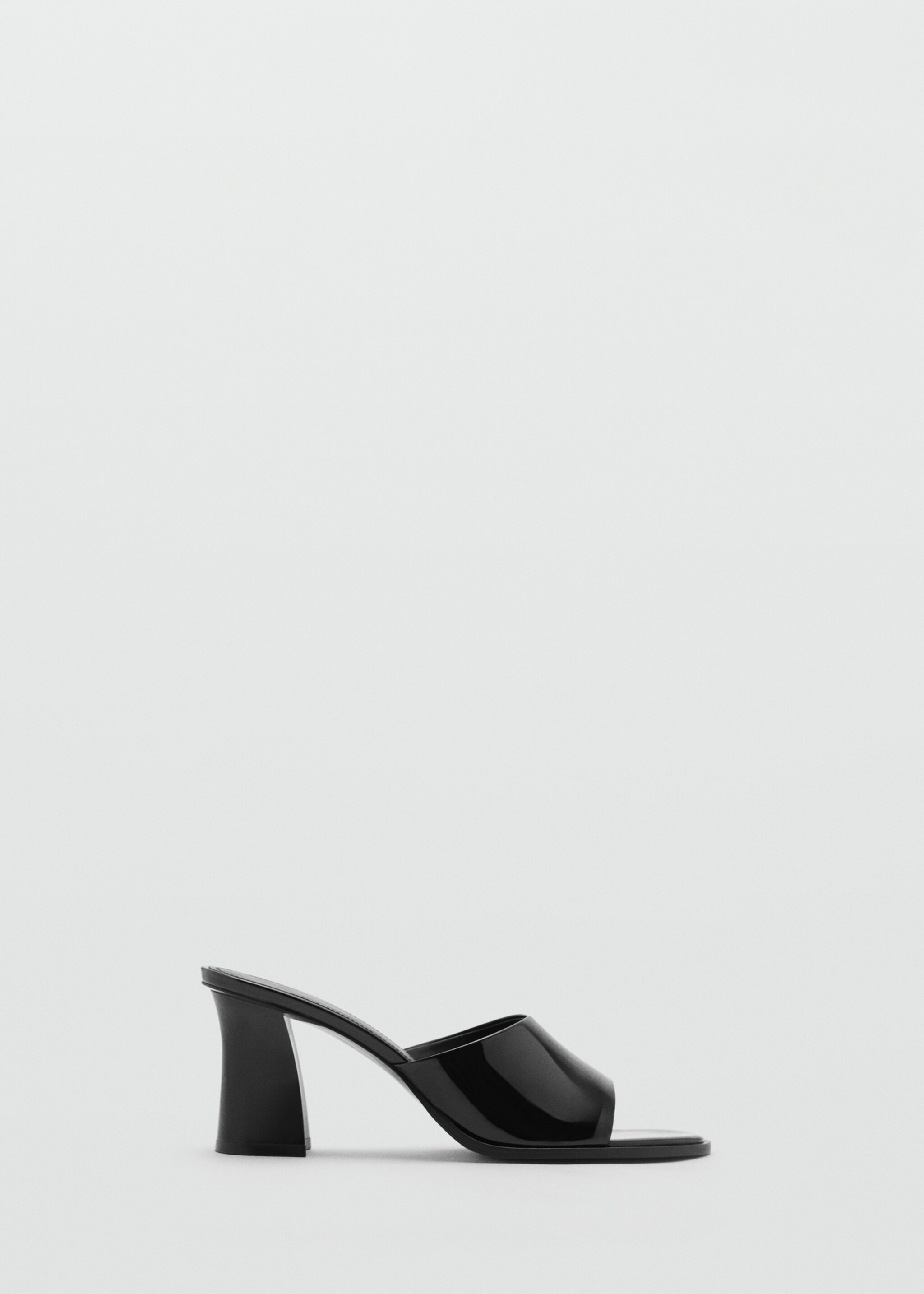 Patent leather effect heeled sandal - Article without model