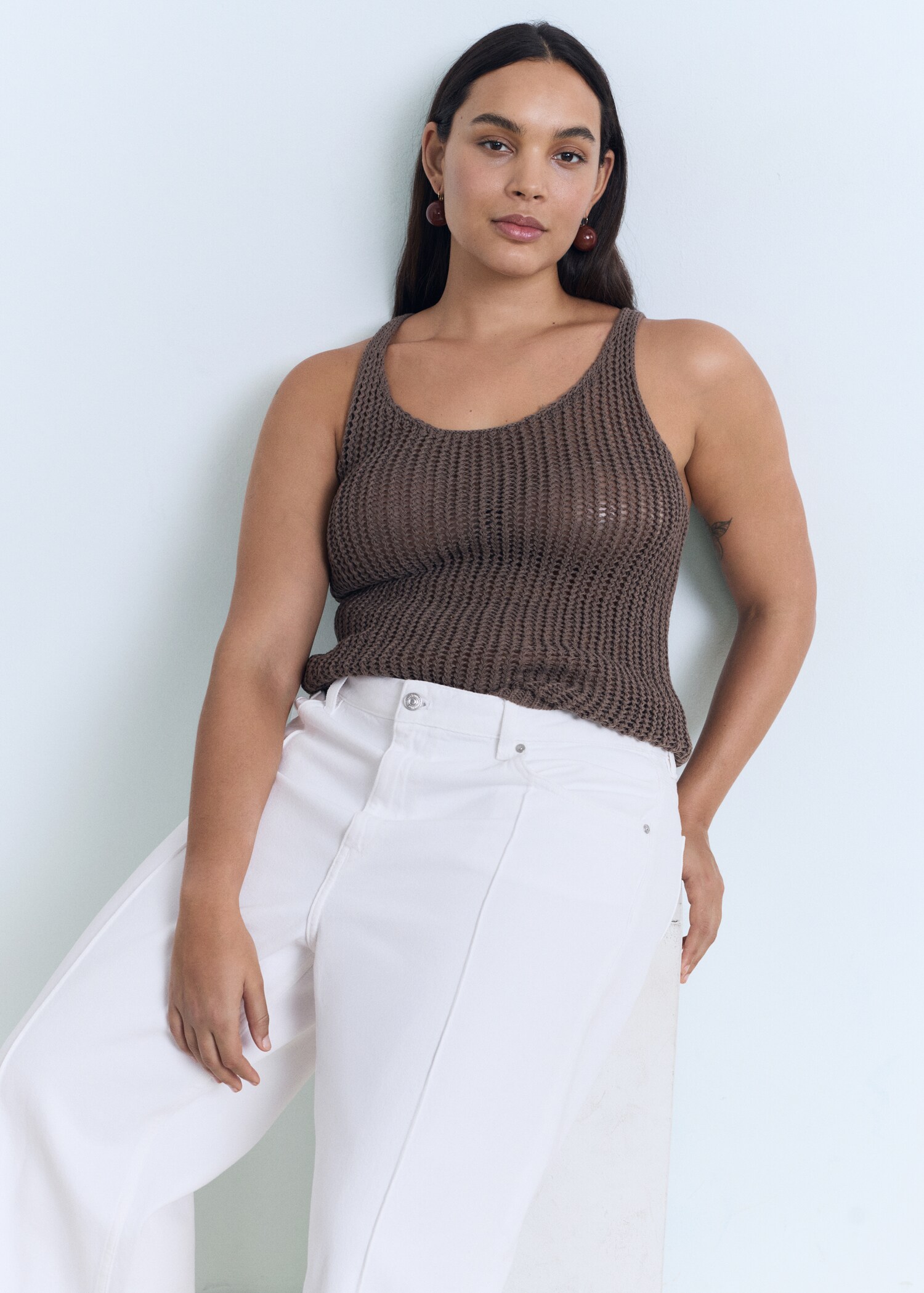 Jeans wideleg crop bajo vuelto - Detalle del artículo 5