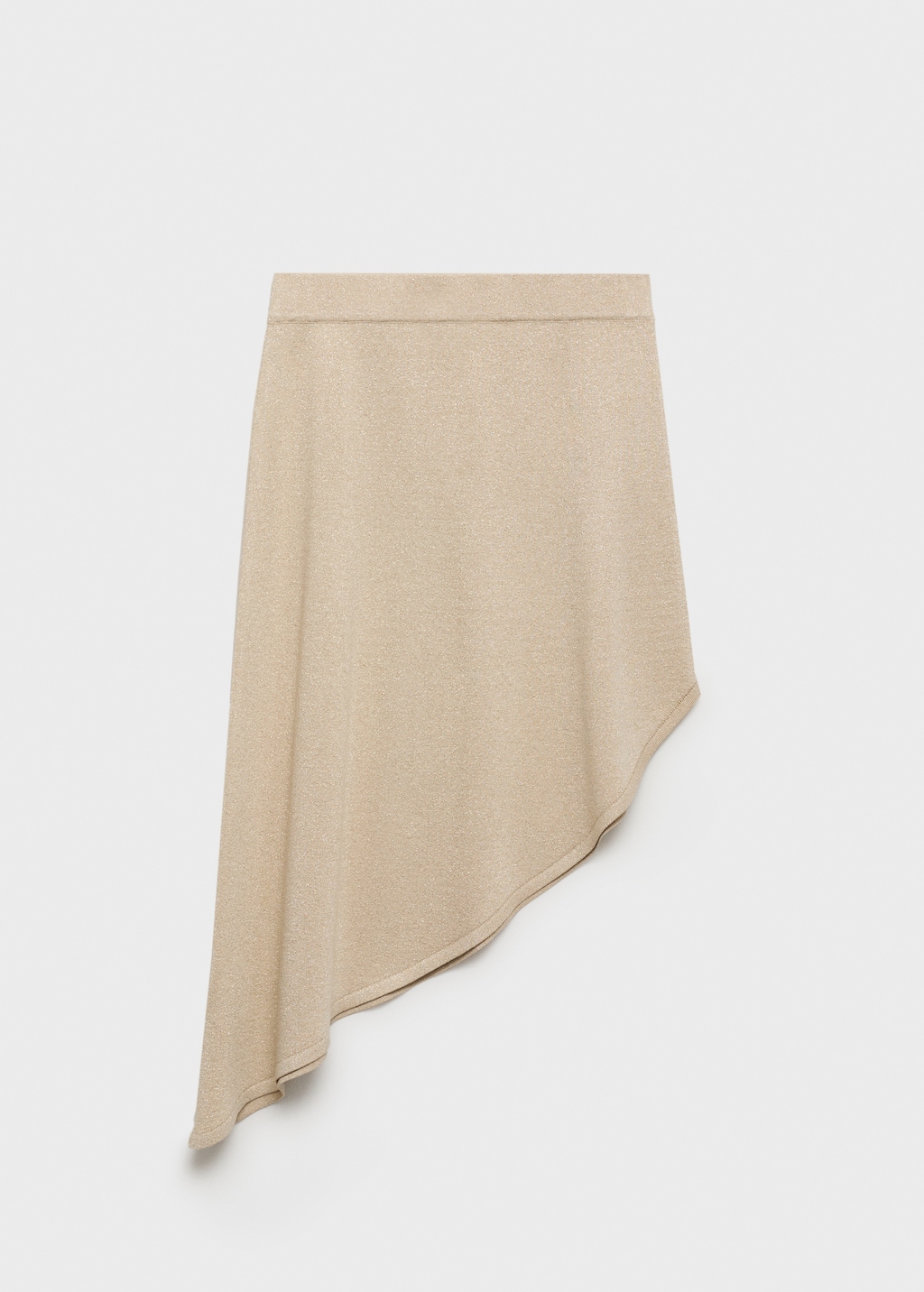 Asymmetrical lurex skirt