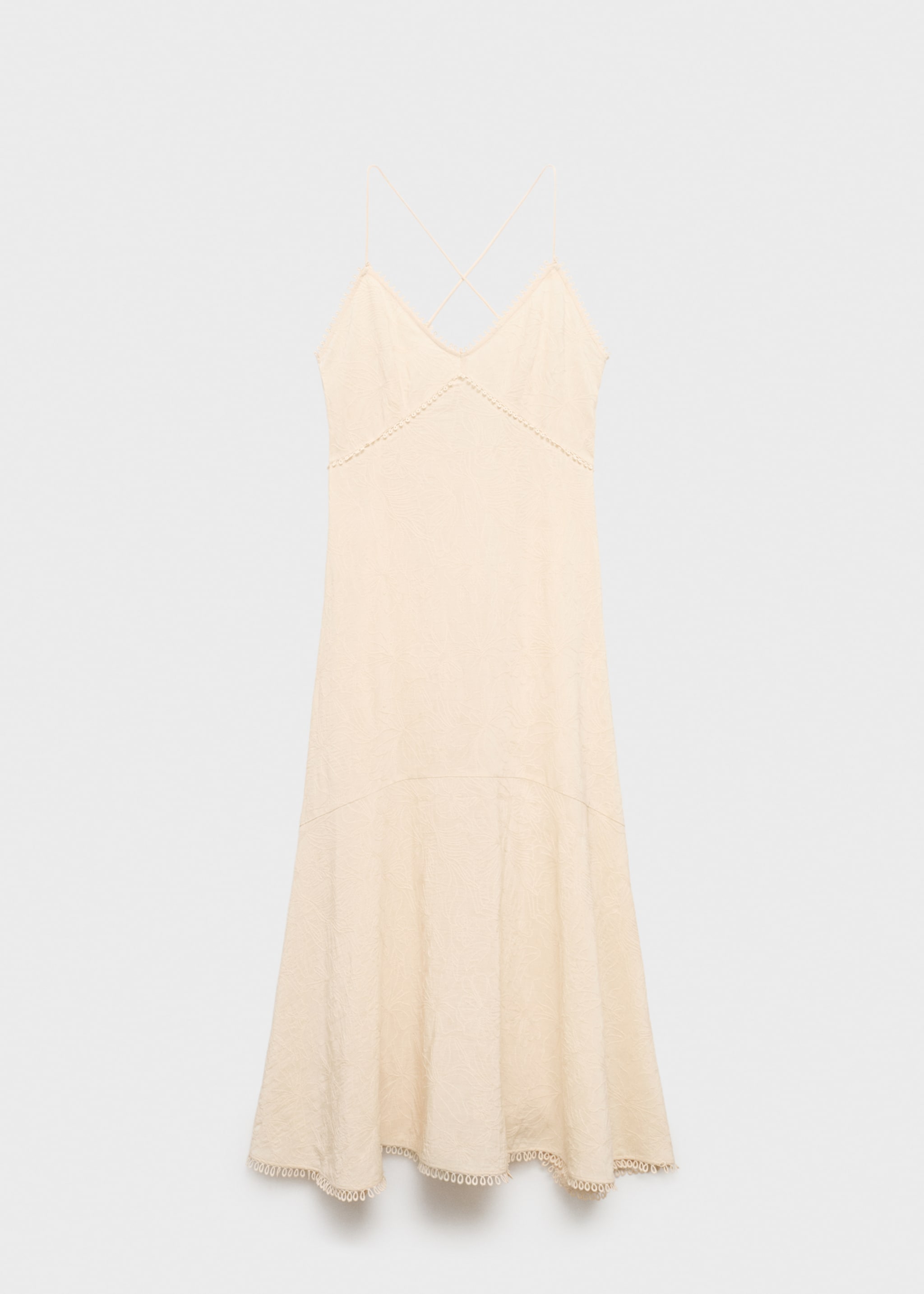 Embroidered midi dress - Article without model