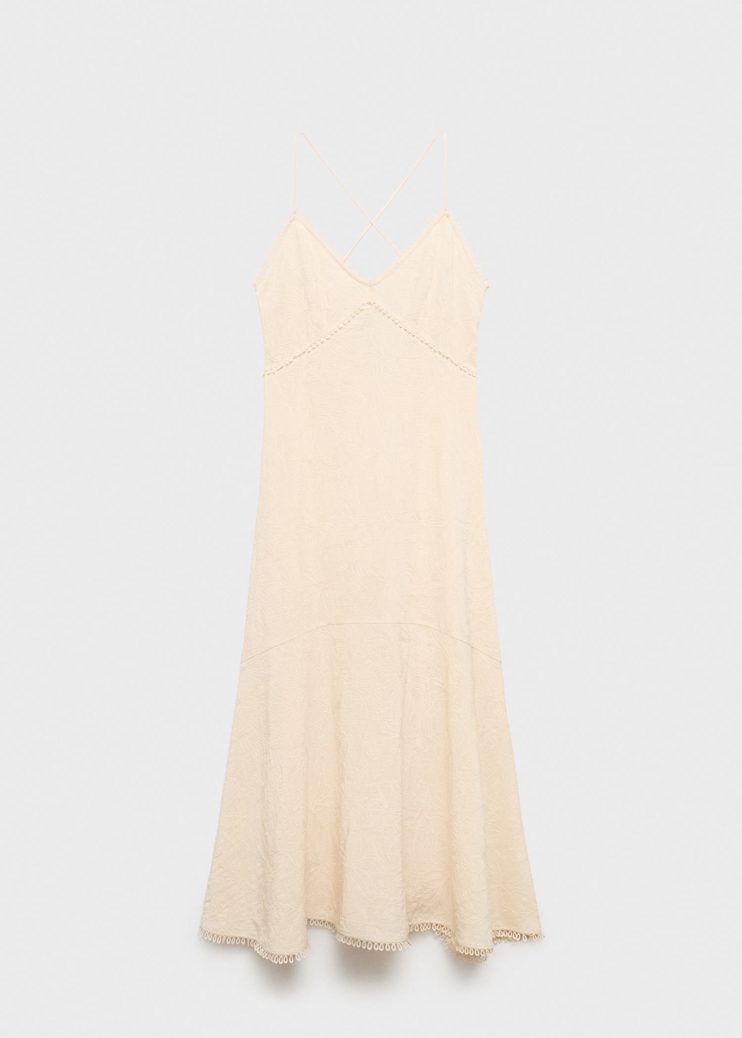 Embroidered midi dress - Article without model