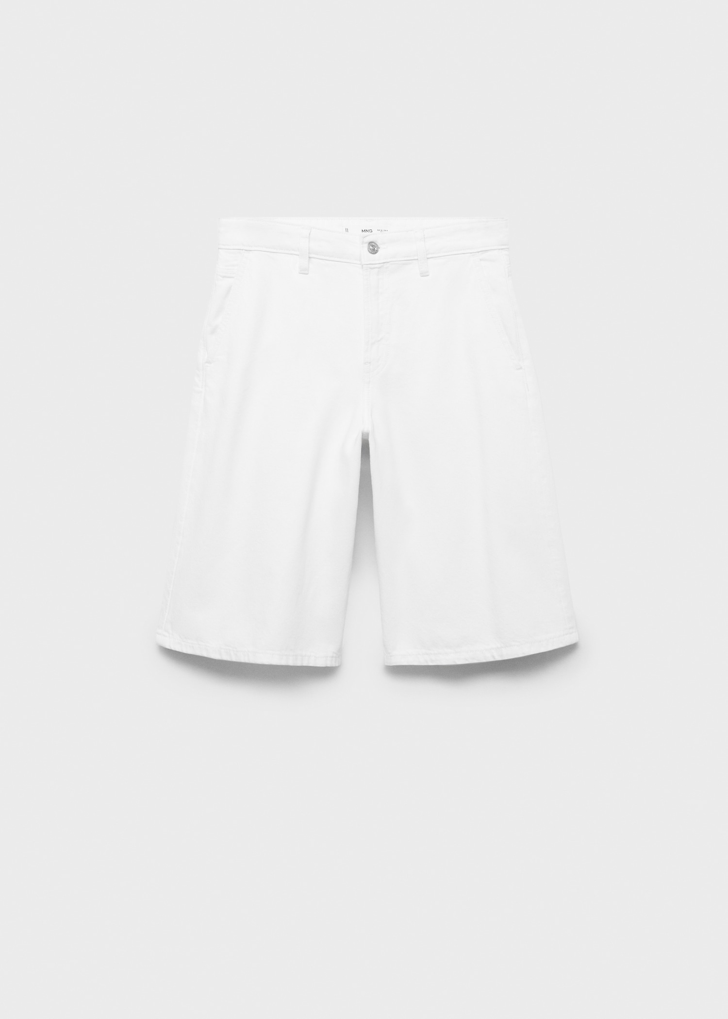 Straight-fit mid-rise denim jorts - Article without model