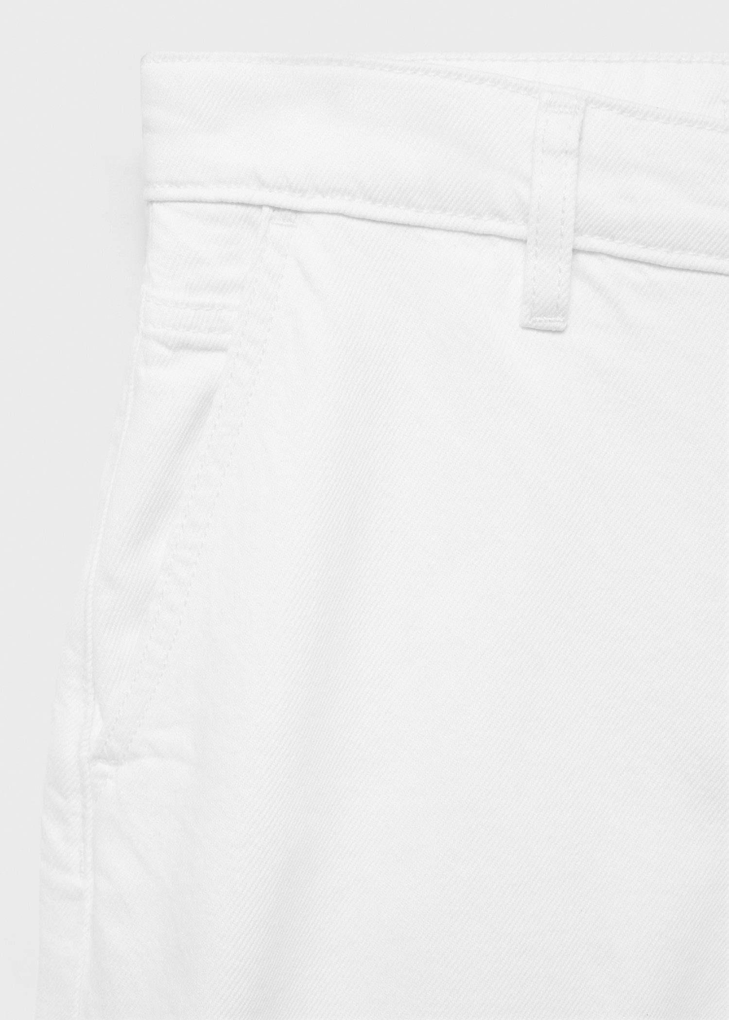 Straight-fit mid-rise denim jorts - Details of the article 0