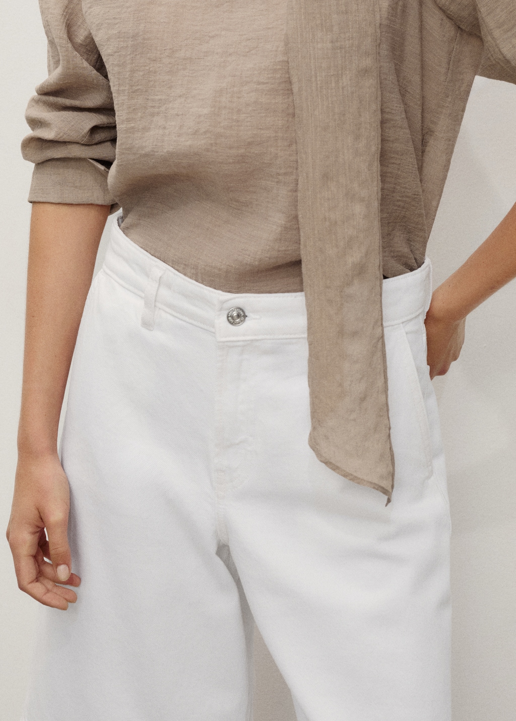 Mid-rise denim bermuda jorts