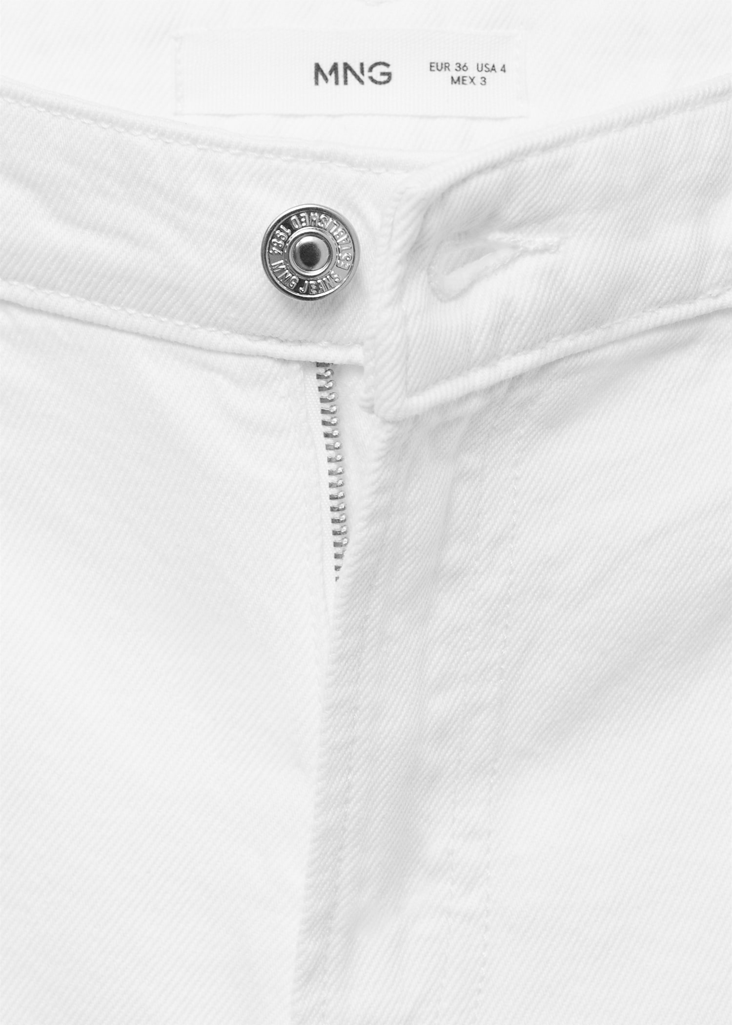 Straight-fit mid-rise denim jorts - Details of the article 8