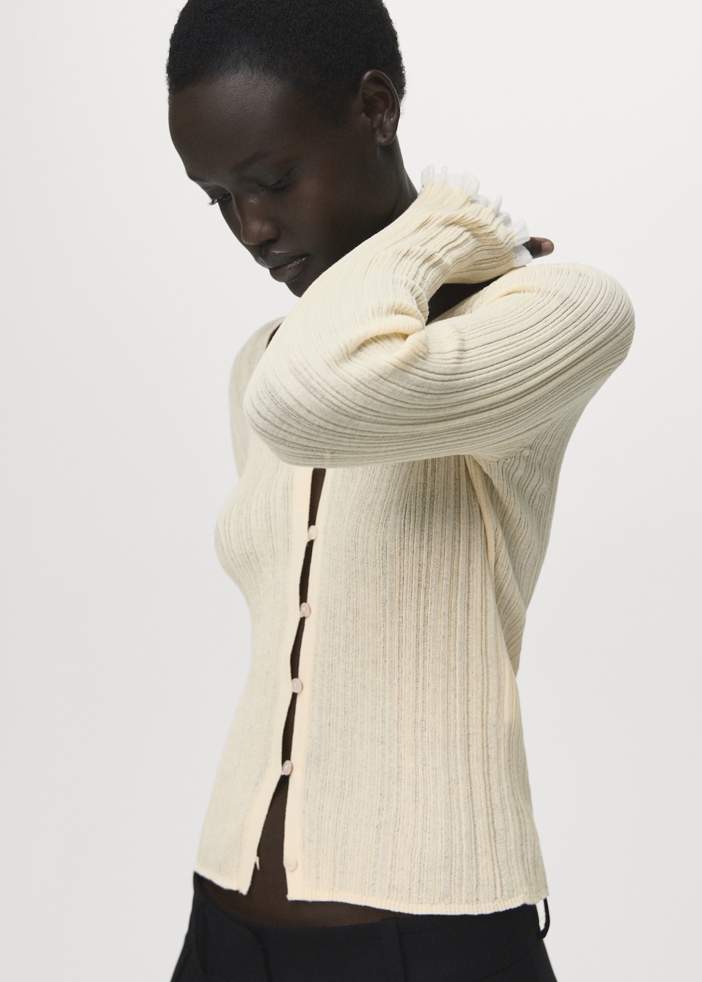 Contrast trim cardigan