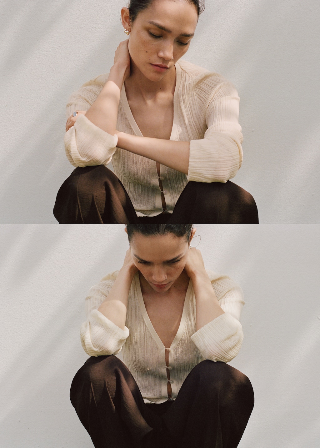 Contrast trim cardigan