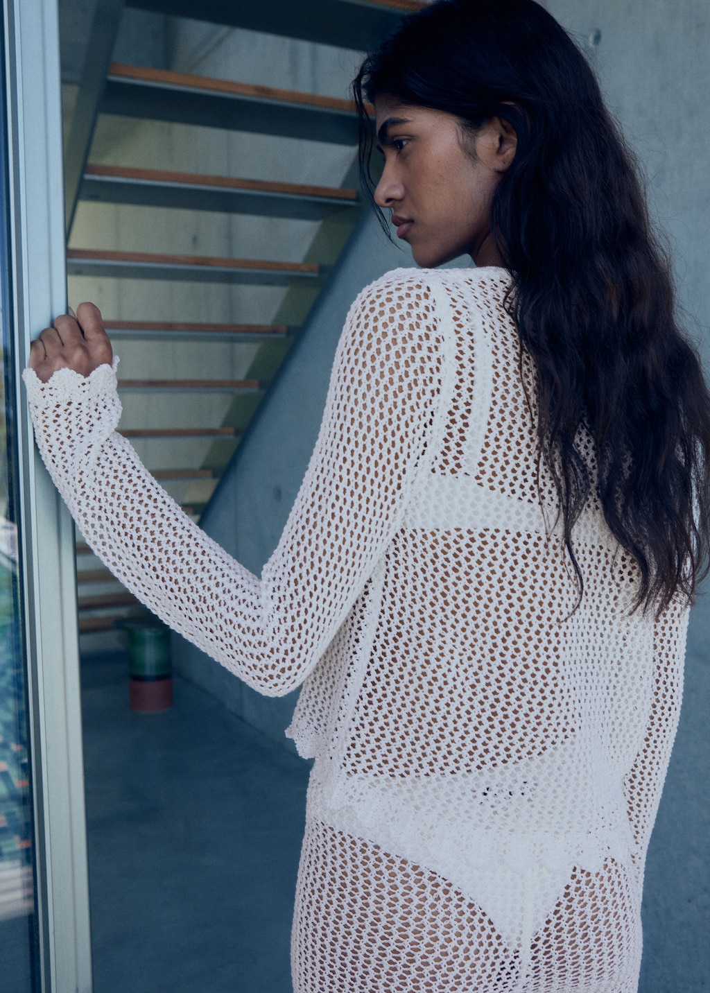 Mango Crochet cardigan with buttons