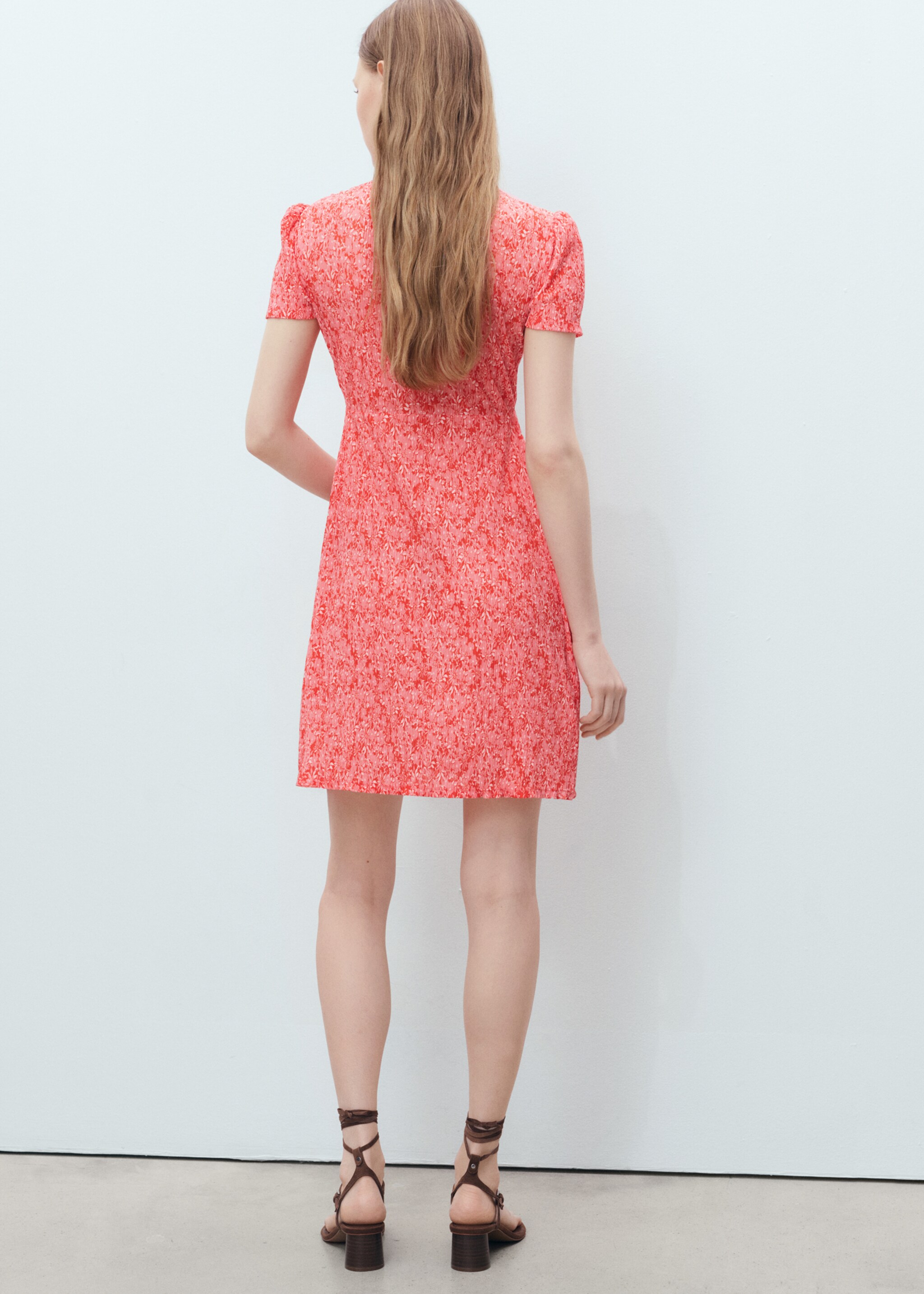 Printed short dress - Reverse of the article