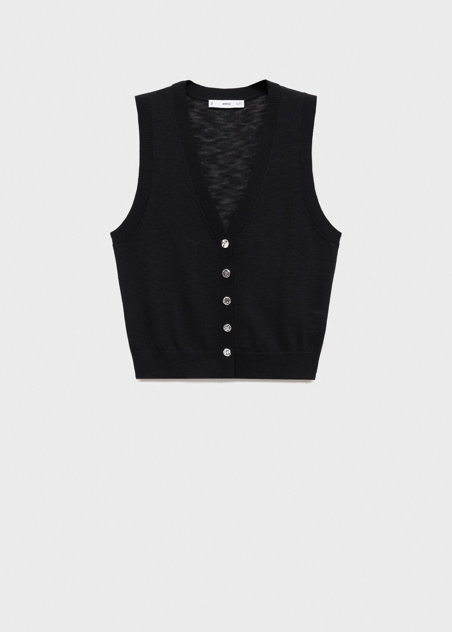 Fine-knit waistcoat with buttons - Article without model