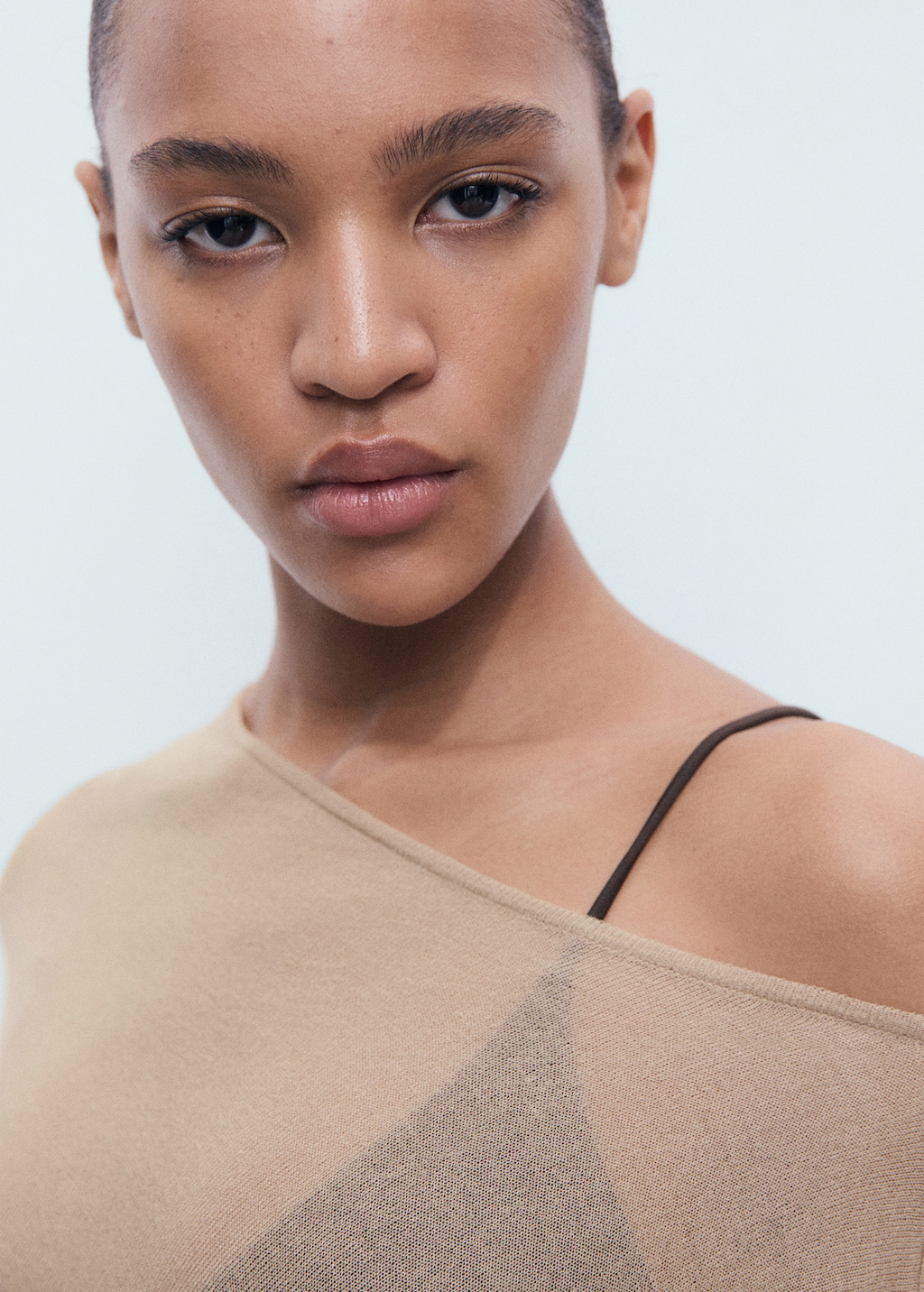 Mango Asymmetrical knitted cape