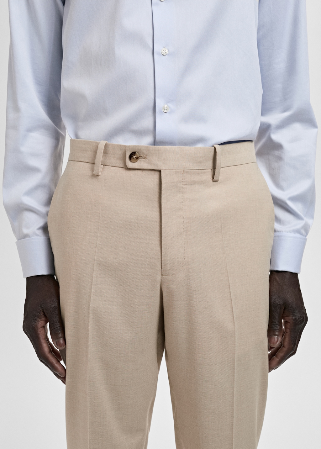 Milan slim-fit suit pants