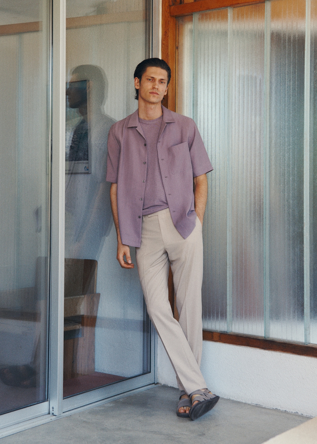 Milan slim-fit suit pants