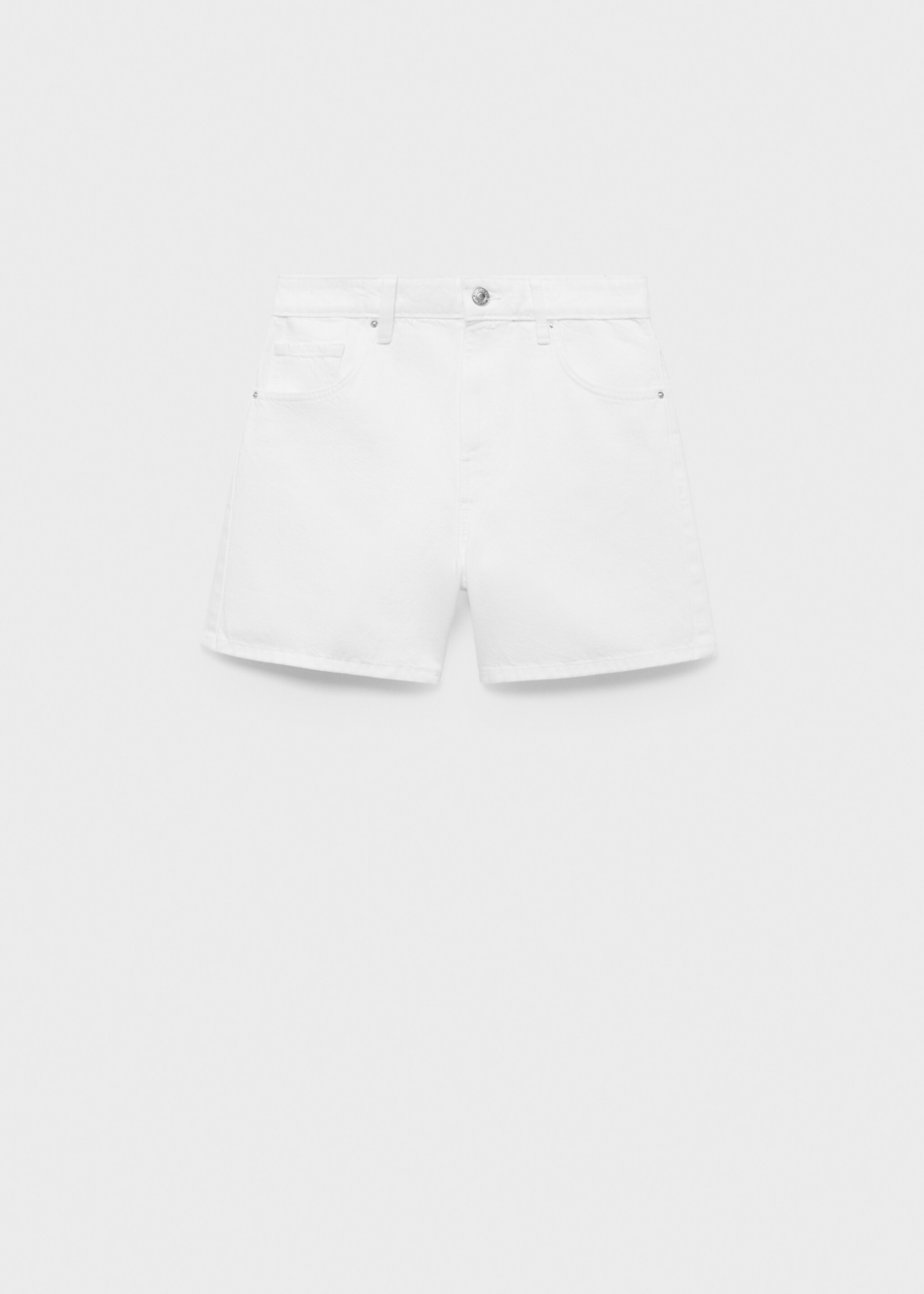 High-waisted straight-fit denim shorts - Article without model