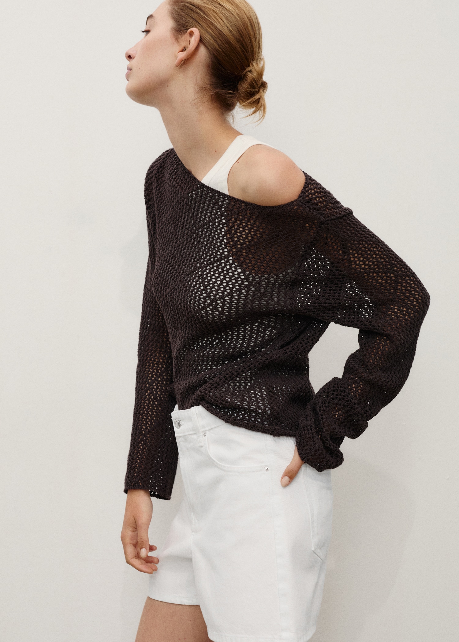 Short jean taille haute - Détail de l'article 1