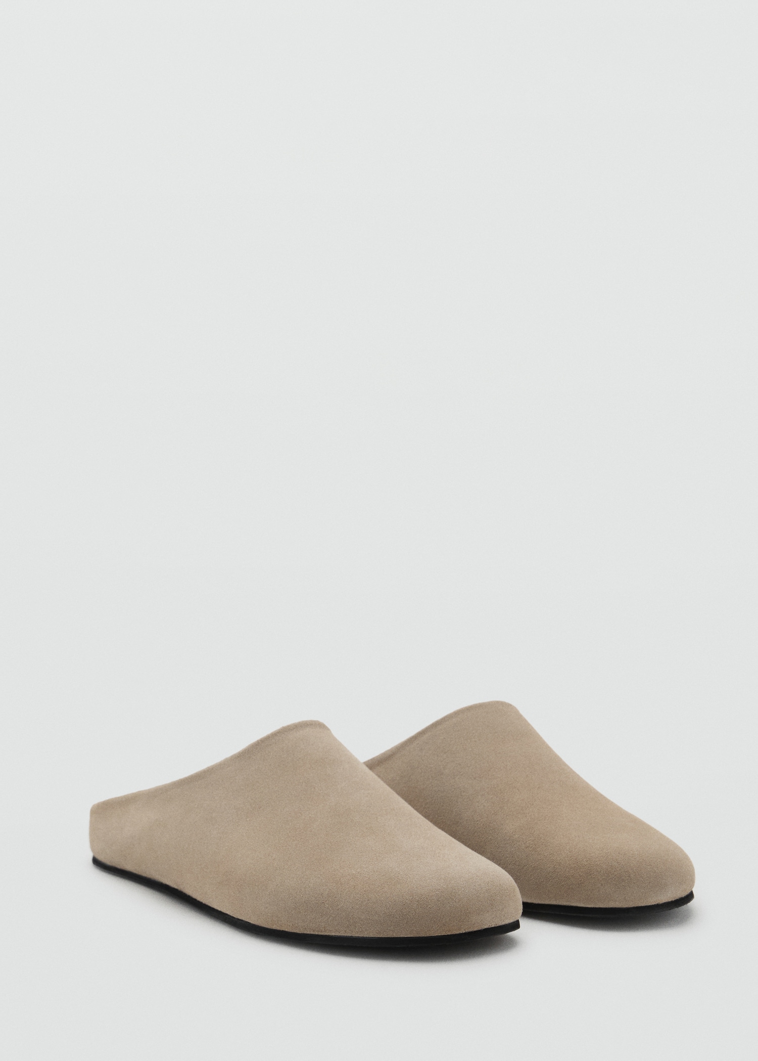 Suede leather clogs - Medium plane