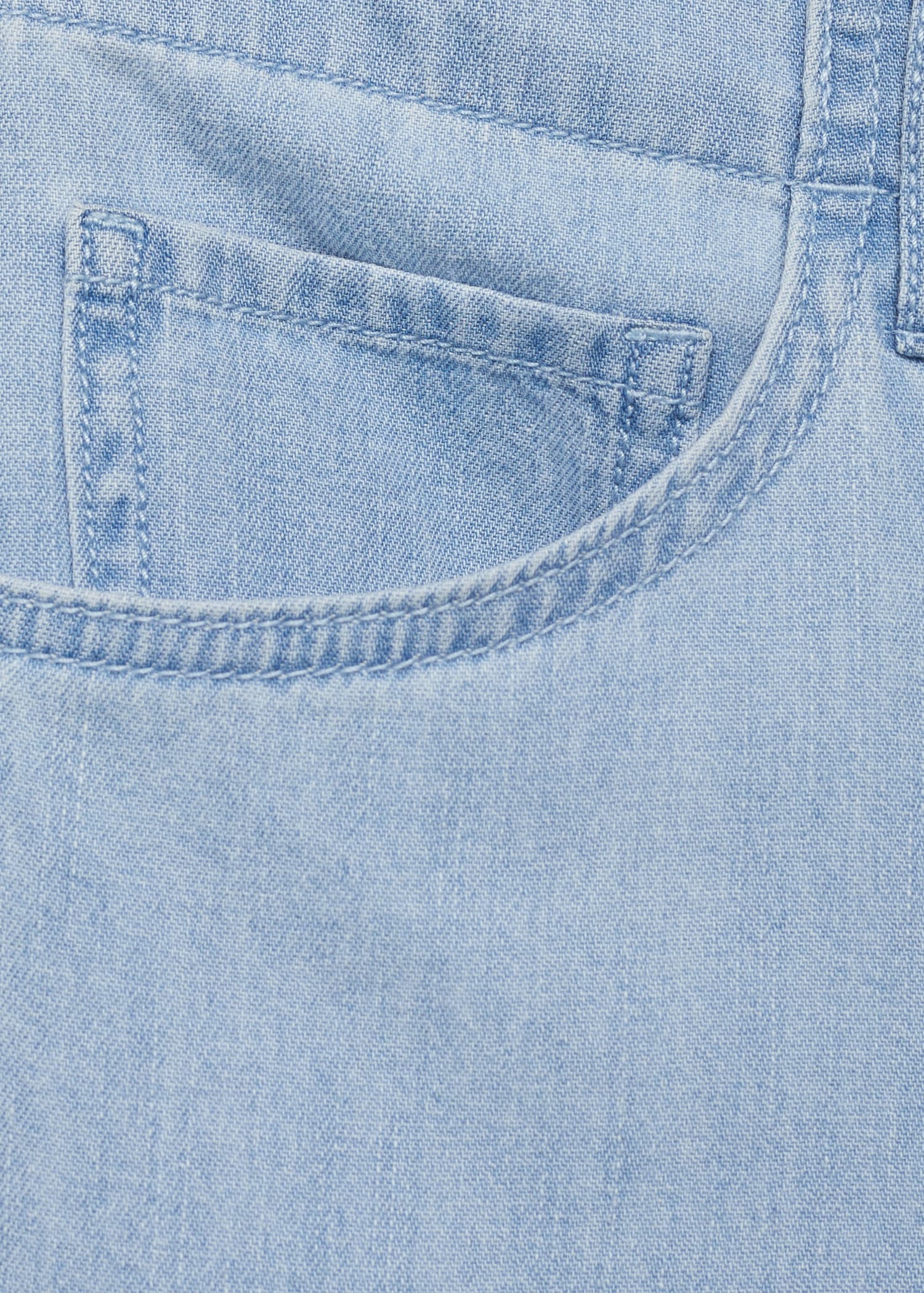 Mid-rise wideleg denim pants - Details of the article 0