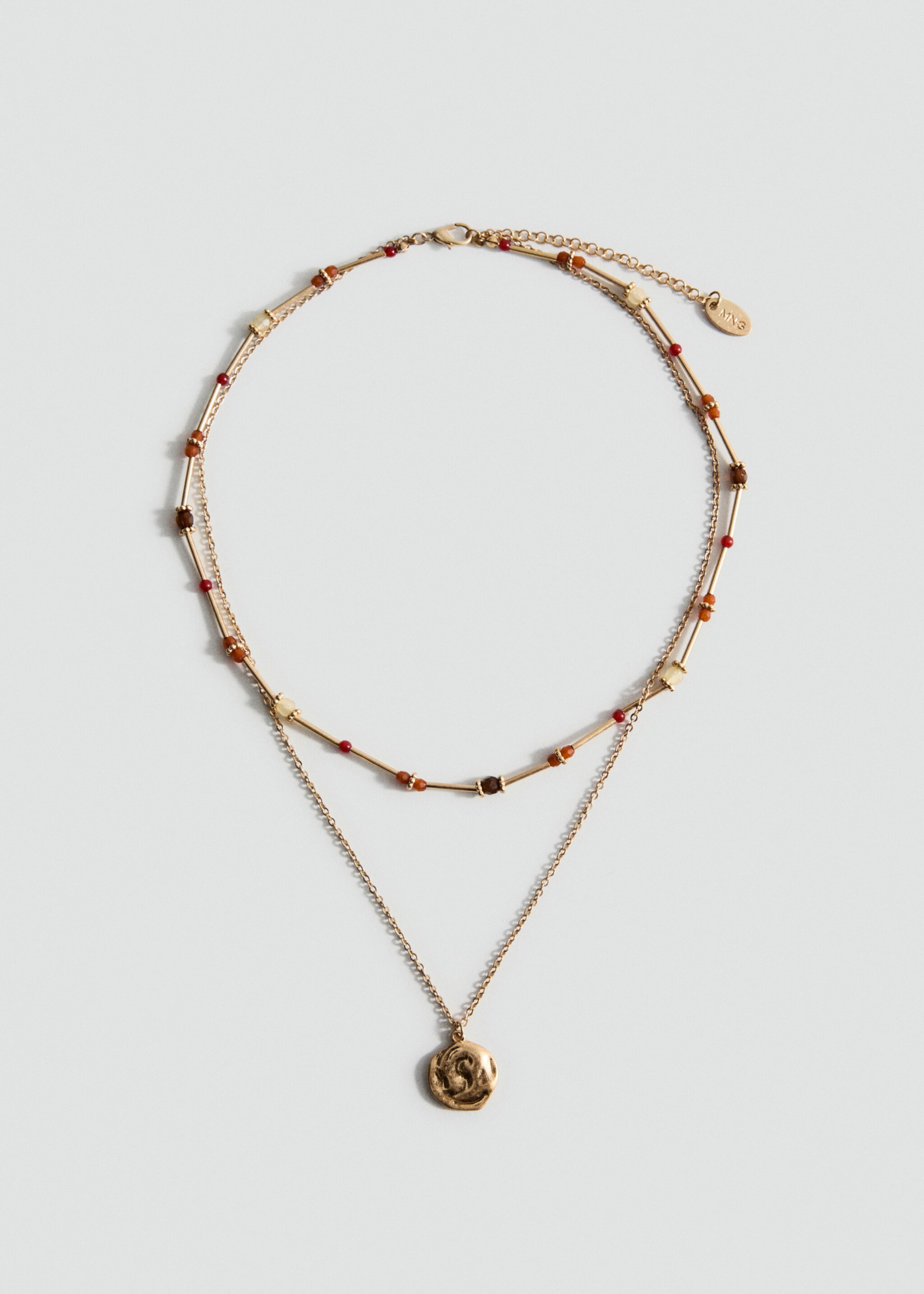 Combined double-pendant necklace - Article without model