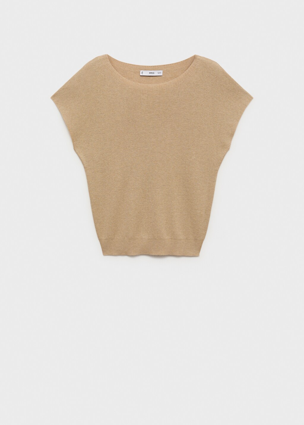 Short-sleeved fine-knit sweater - image 4