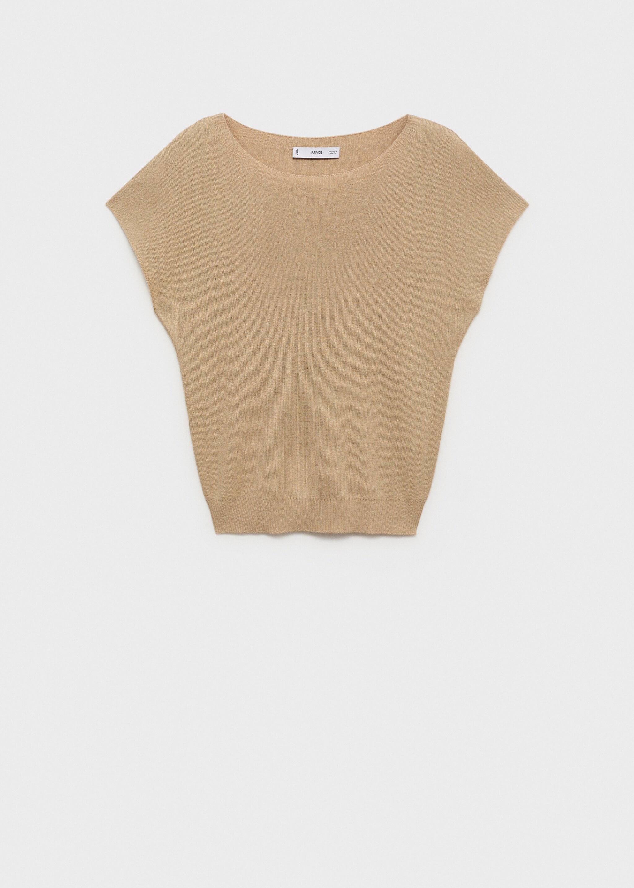 Short-sleeved fine-knit sweater - Article without model