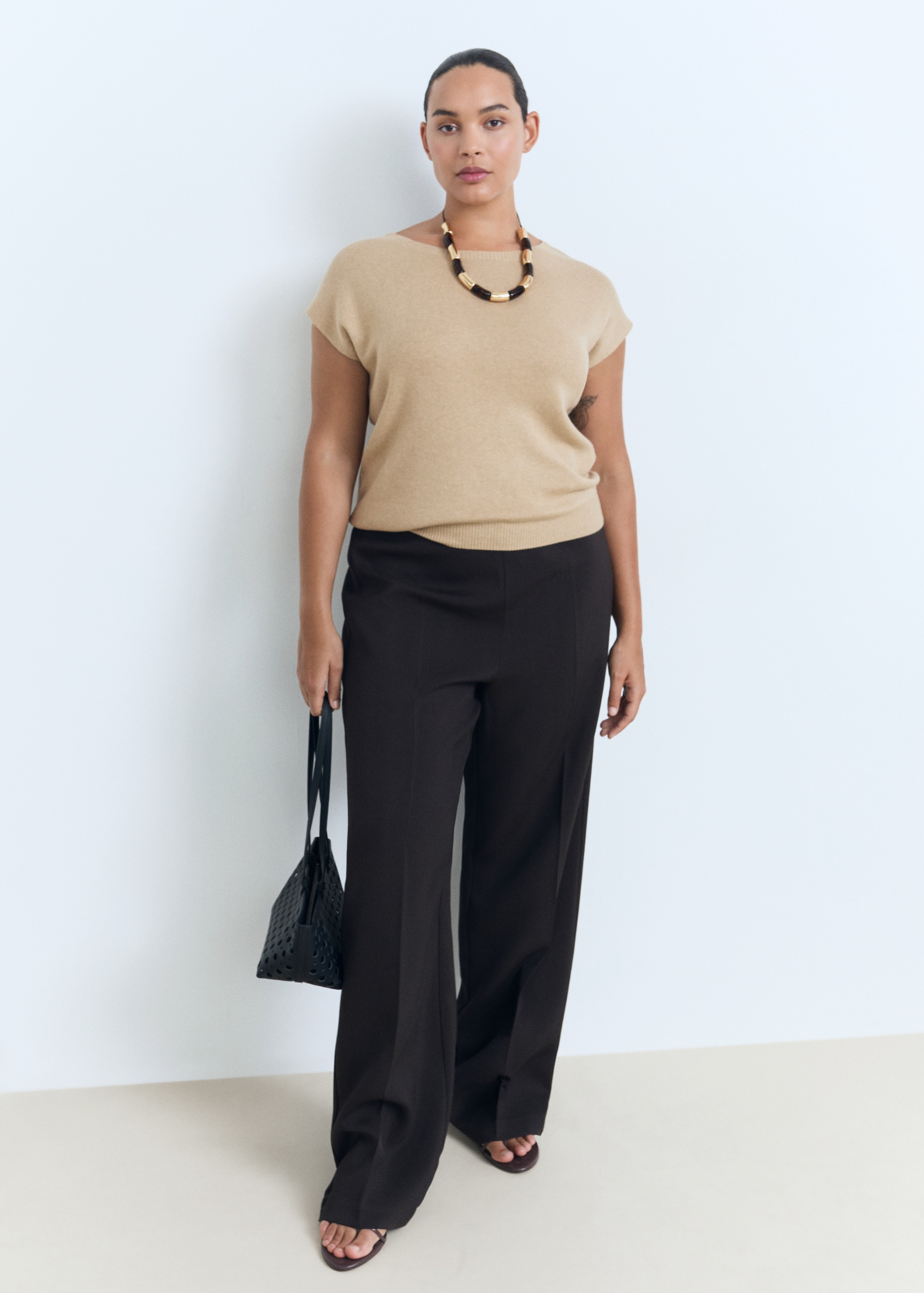 Kurzärmliger Feinstrickpullover Damen MANGO Luxemburg