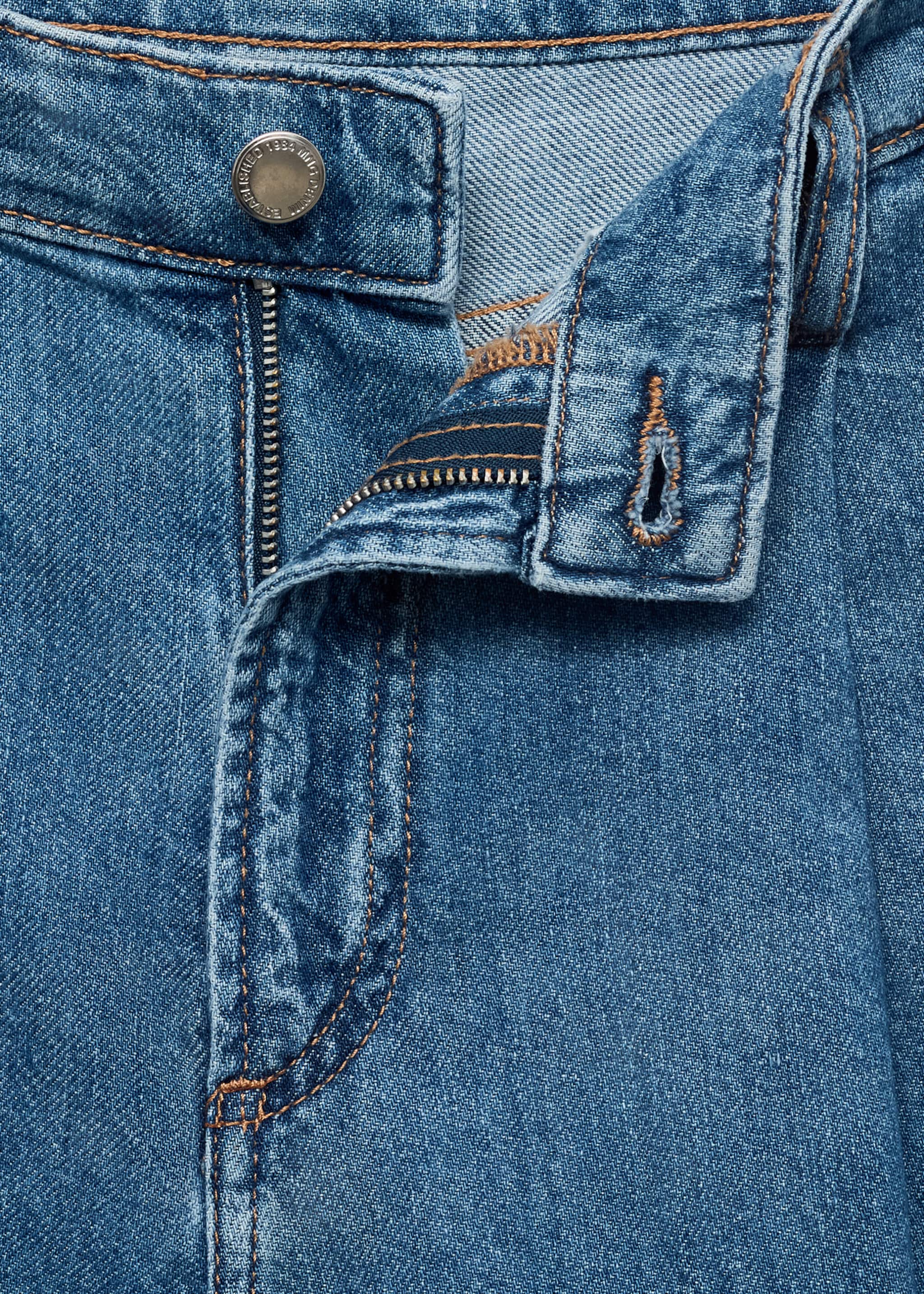Denim-Bermudas mit mittlerer Bundhöhe und Abnähern - Detail des Artikels 8