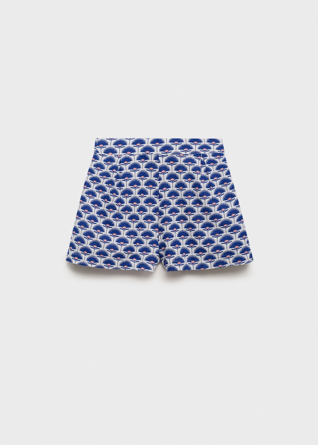 Printed linen shorts