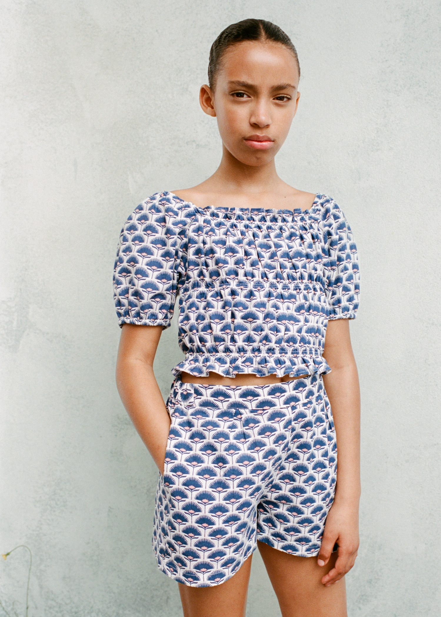 Printed linen shorts - Details of the article 5