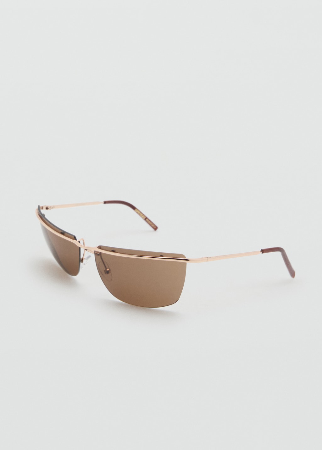 Frameless sunglasses with metal temples
