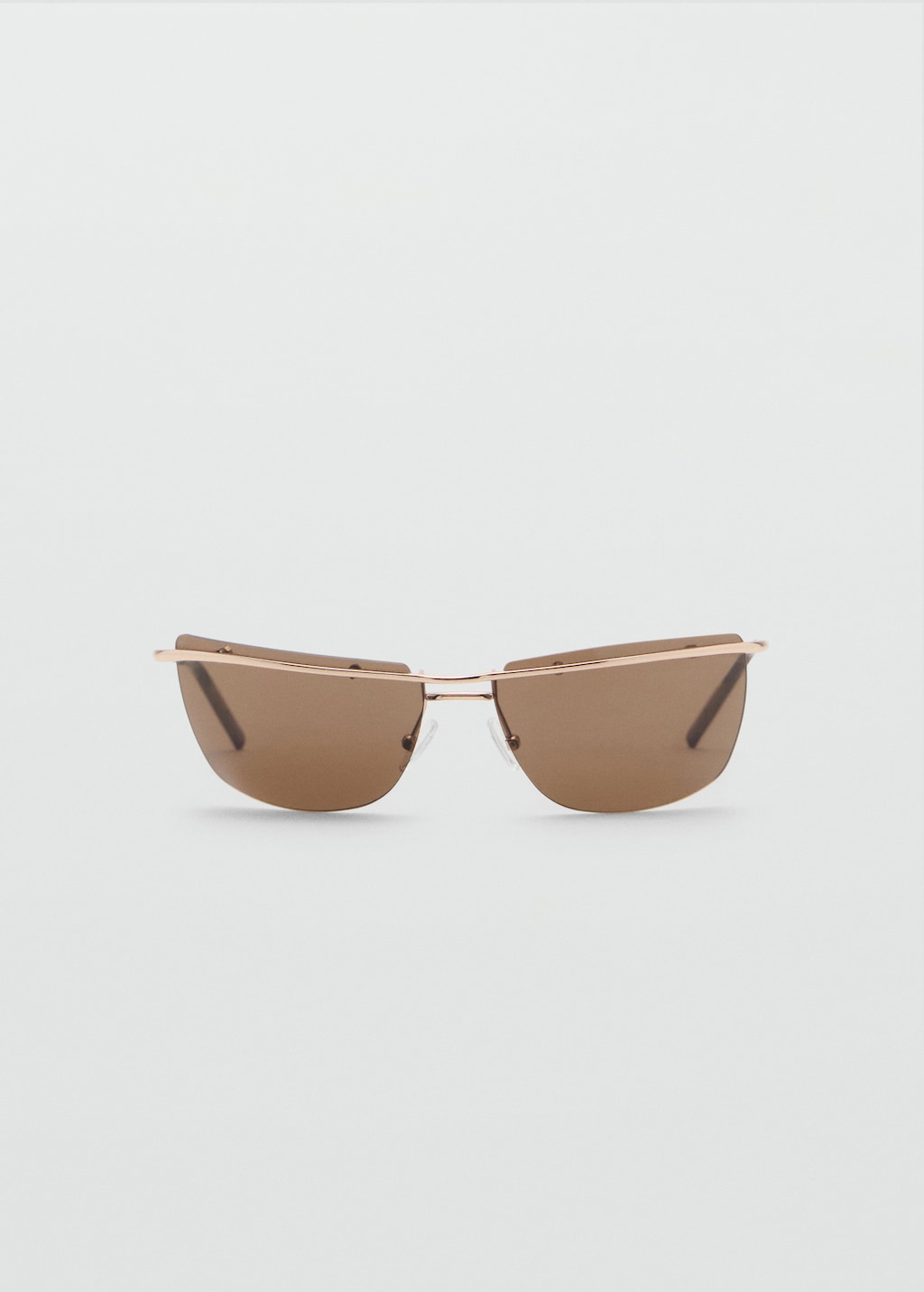 Frameless sunglasses with metal temples
