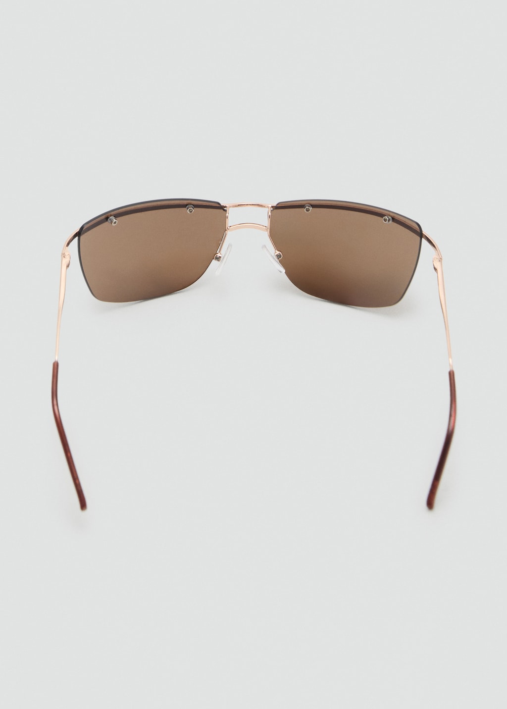 Frameless sunglasses with metal temples