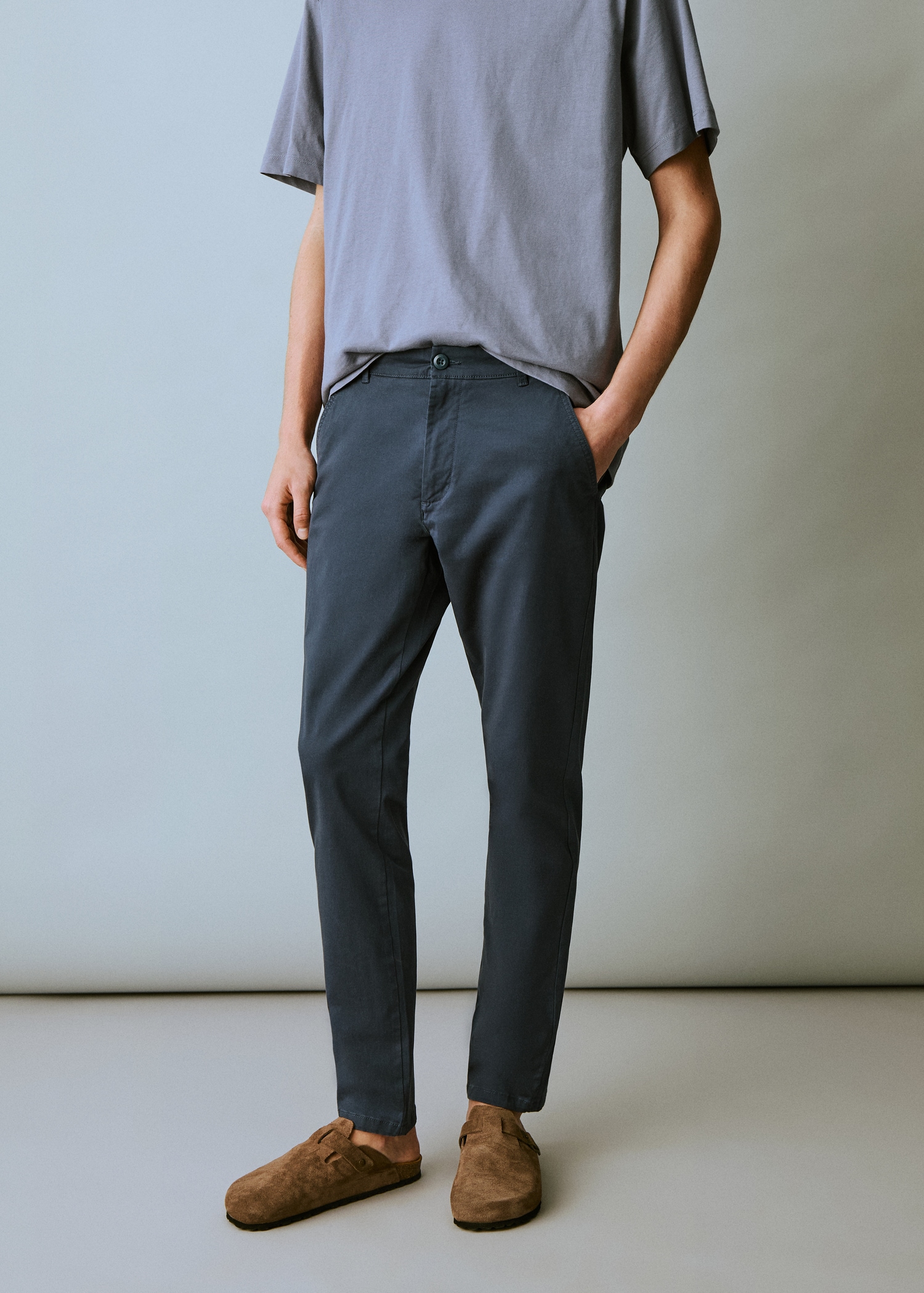 Pantalon chino élastique - Plan moyen