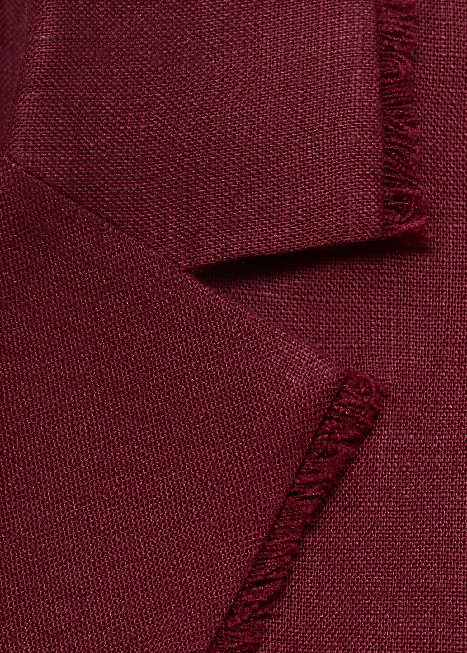 Linen suit jacket with frayed ends - Details of the article 8