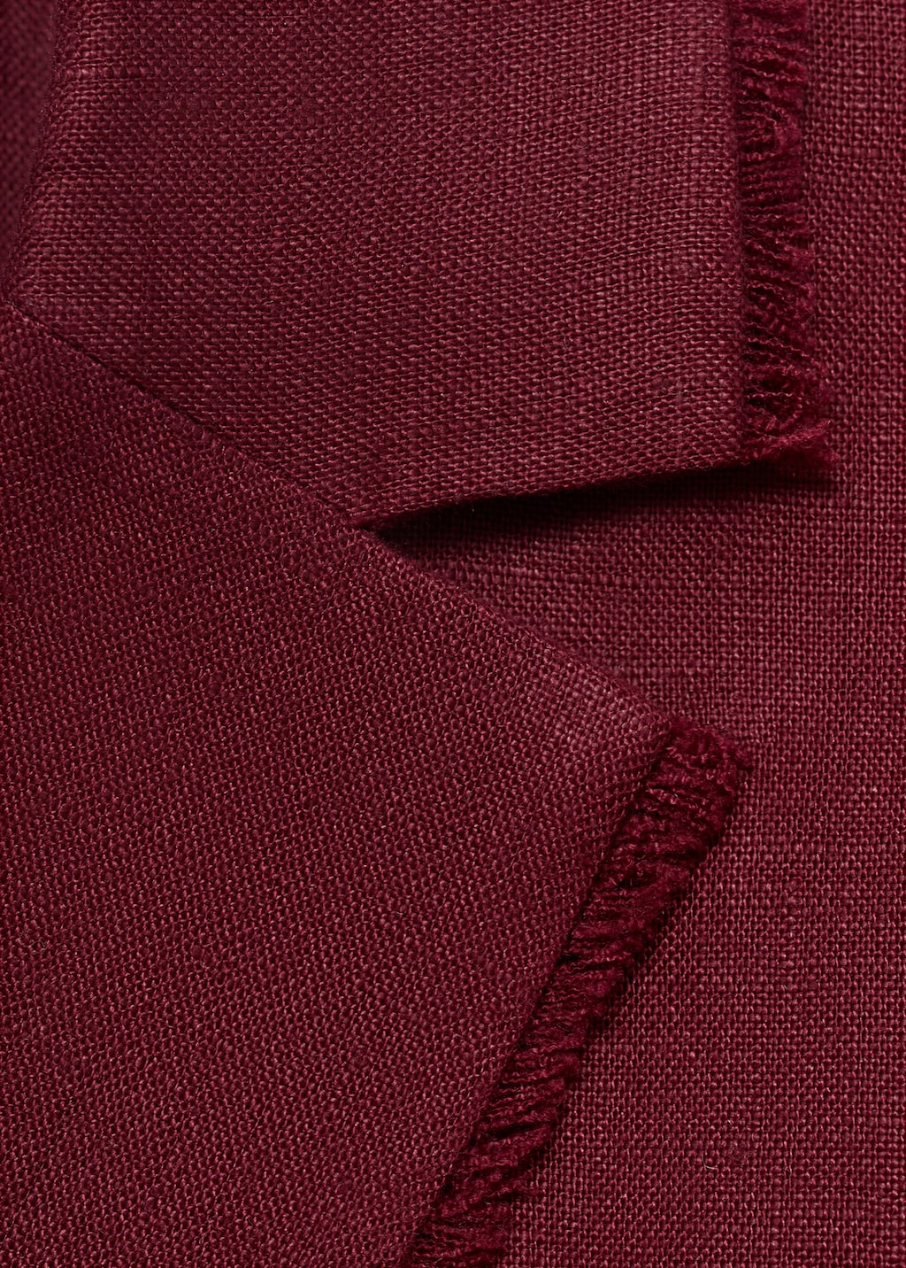 Linen suit blazer with frayed ends