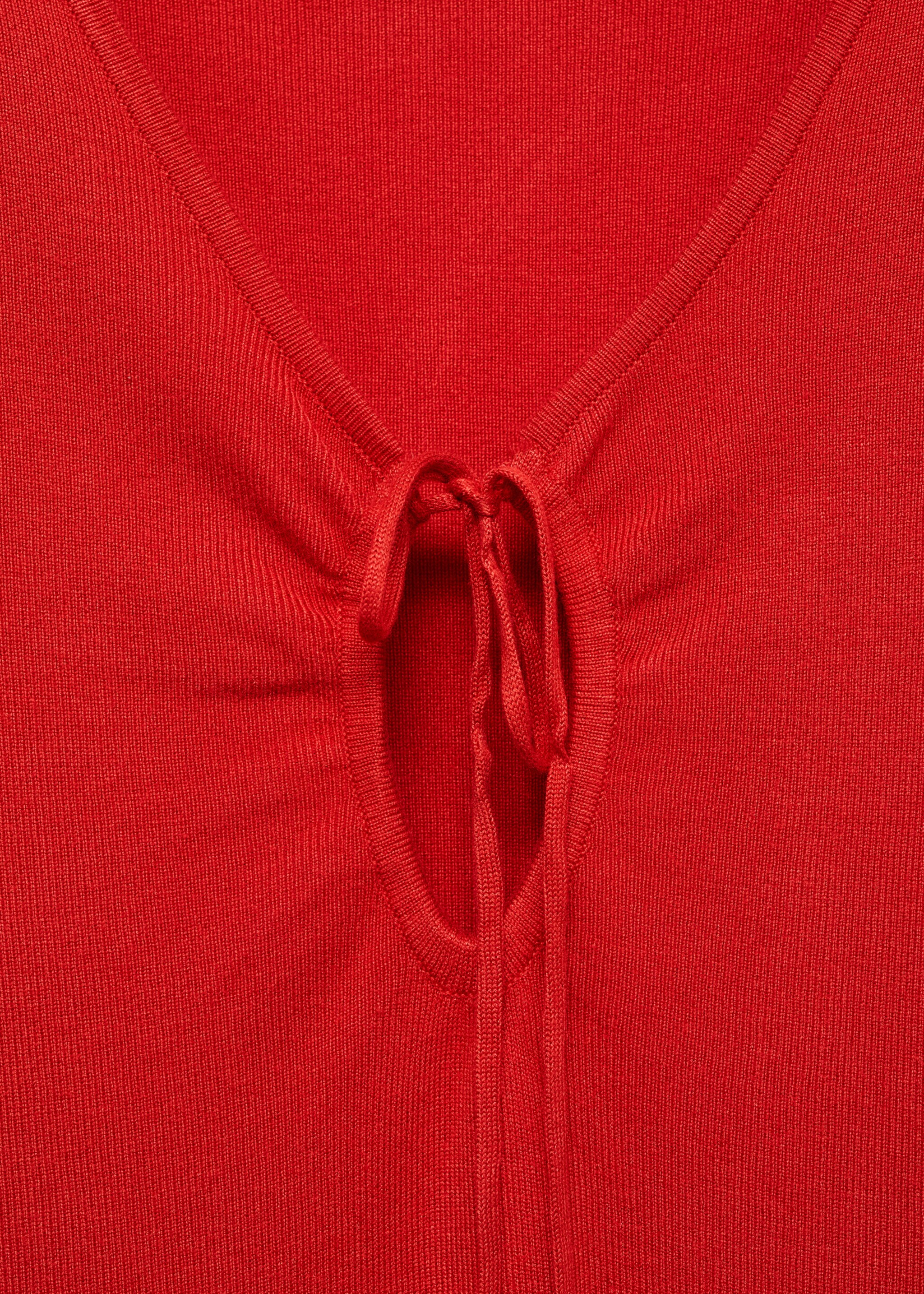 Knitted dress with bow neckline - Details of the article 8