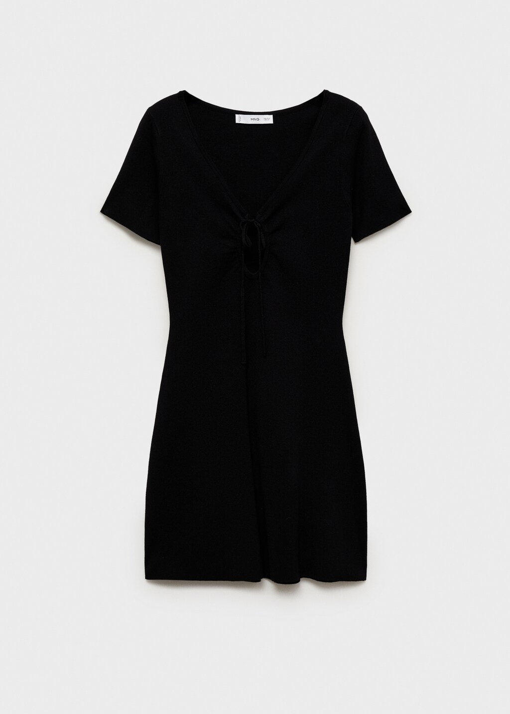 まぃまぃ Knitted dress with bow neckline - Women | MANGO USA