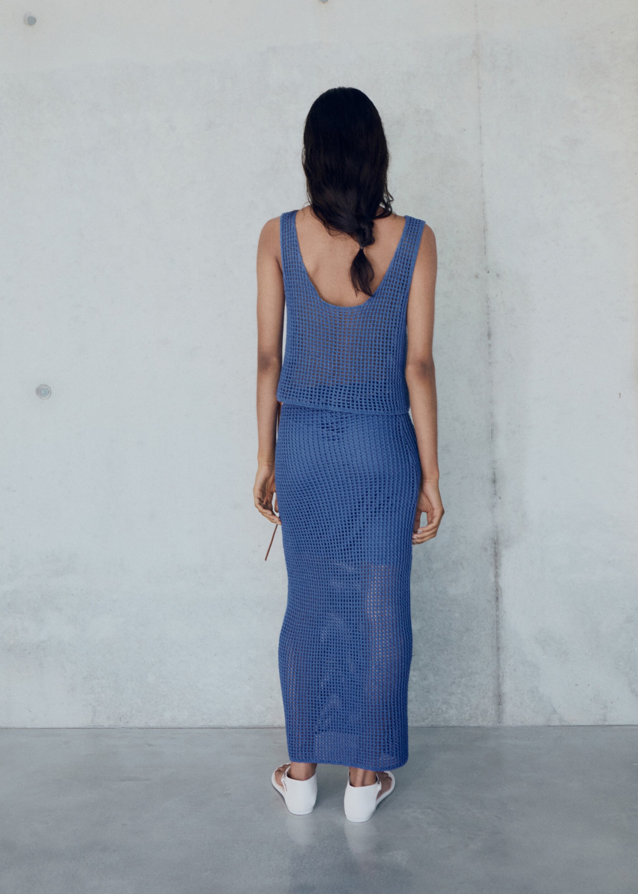 Crochet long skirt - Reverse of the article