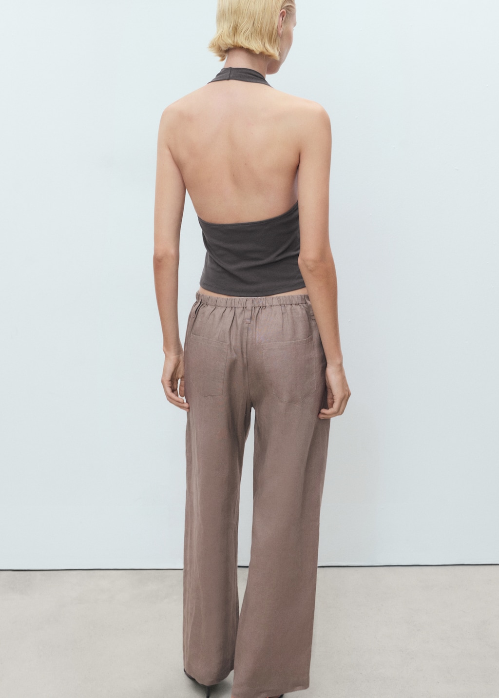 Mango Halter top with metallic appliqués thumbnail