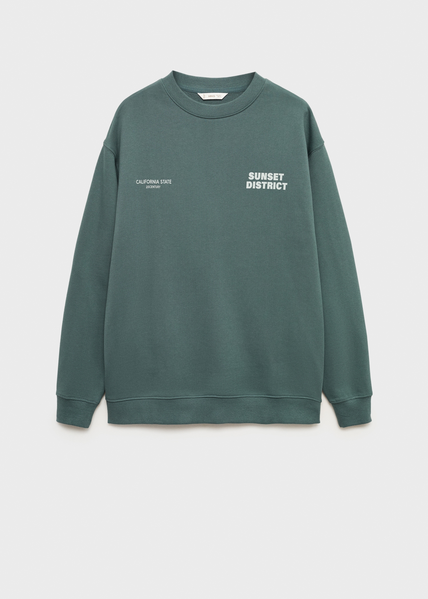 Baumwoll-Sweatshirt mit kombiniertem Printmuster - Artikel ohne Model
